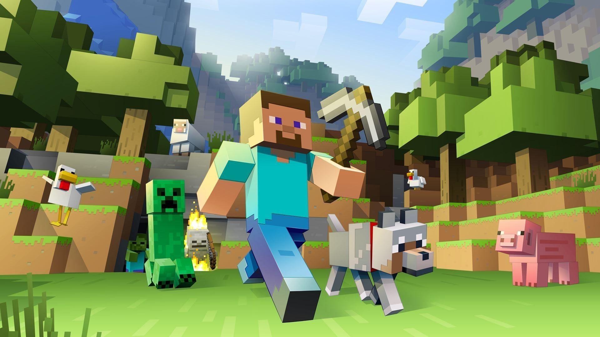 1920x1080 Minecraft, Video Games, Pixels .