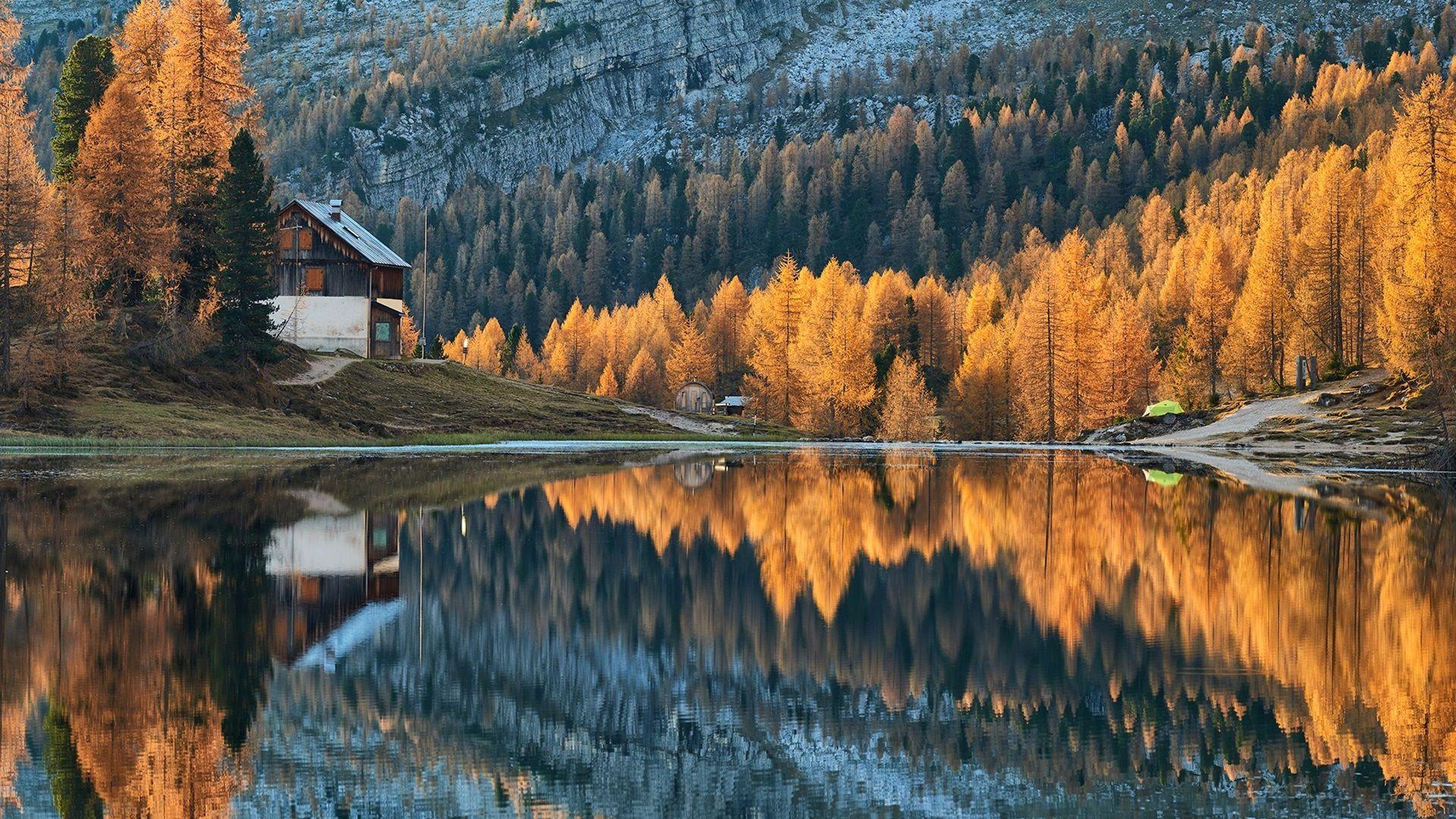 1920x1080 Wallpaper Autumn, Forest, Lake .best