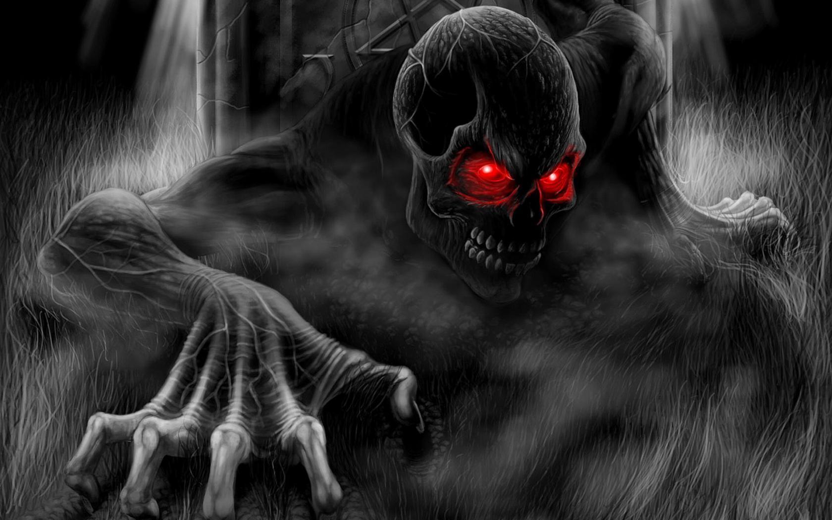 1680x1050 Evil Skull
