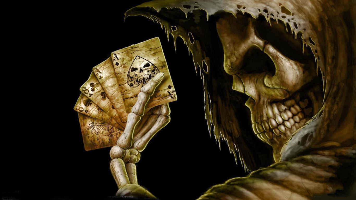 1366x768 Scary Skull Wallpaper Group Wallpaper