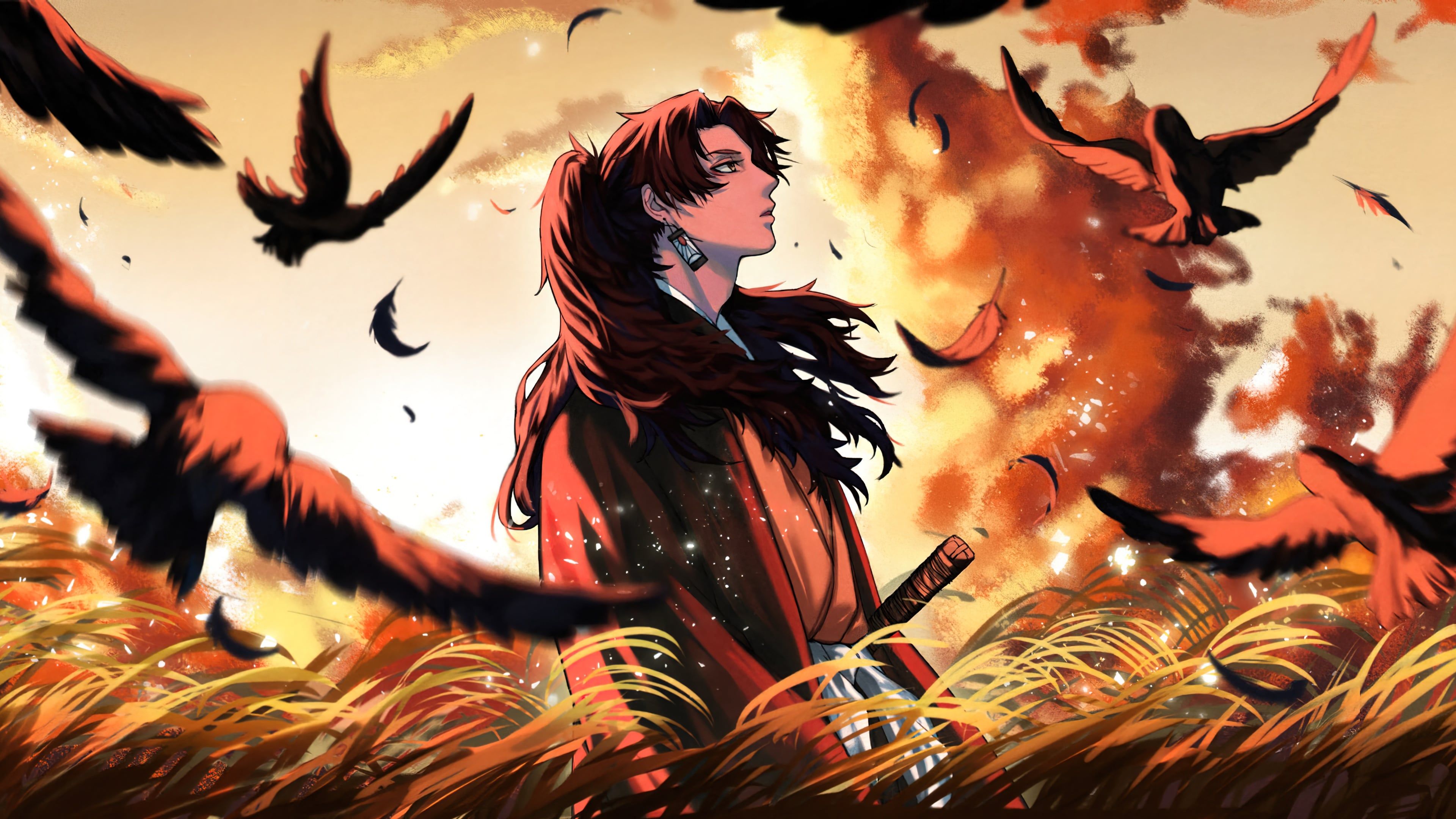 3840x2160 Yoriichi Tsugikuni from Kimetsu no Yaiba Anime Wallpaper 4K for Desktop