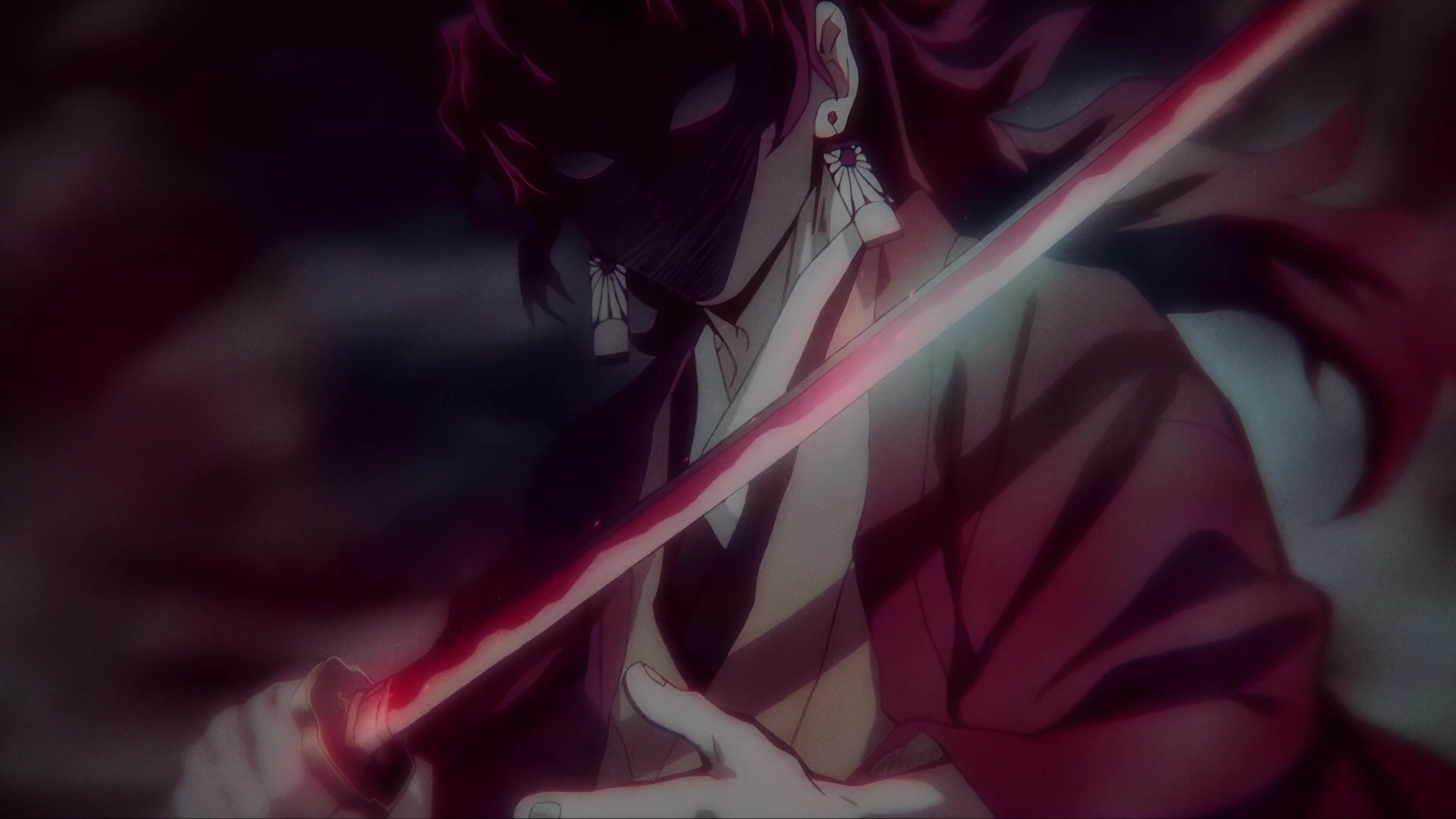 3840x2160 Yoriichi Shadowed Flame Live Wallpaper