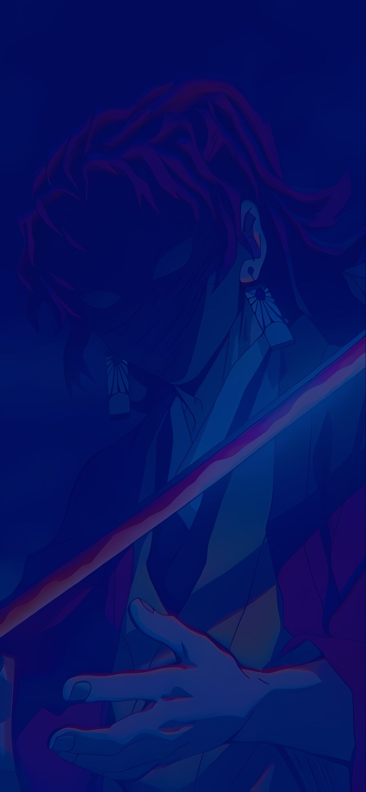 1183x2560 Yoriichi Tsugikuni Neon Blade Wallpaper HD Wallpaper