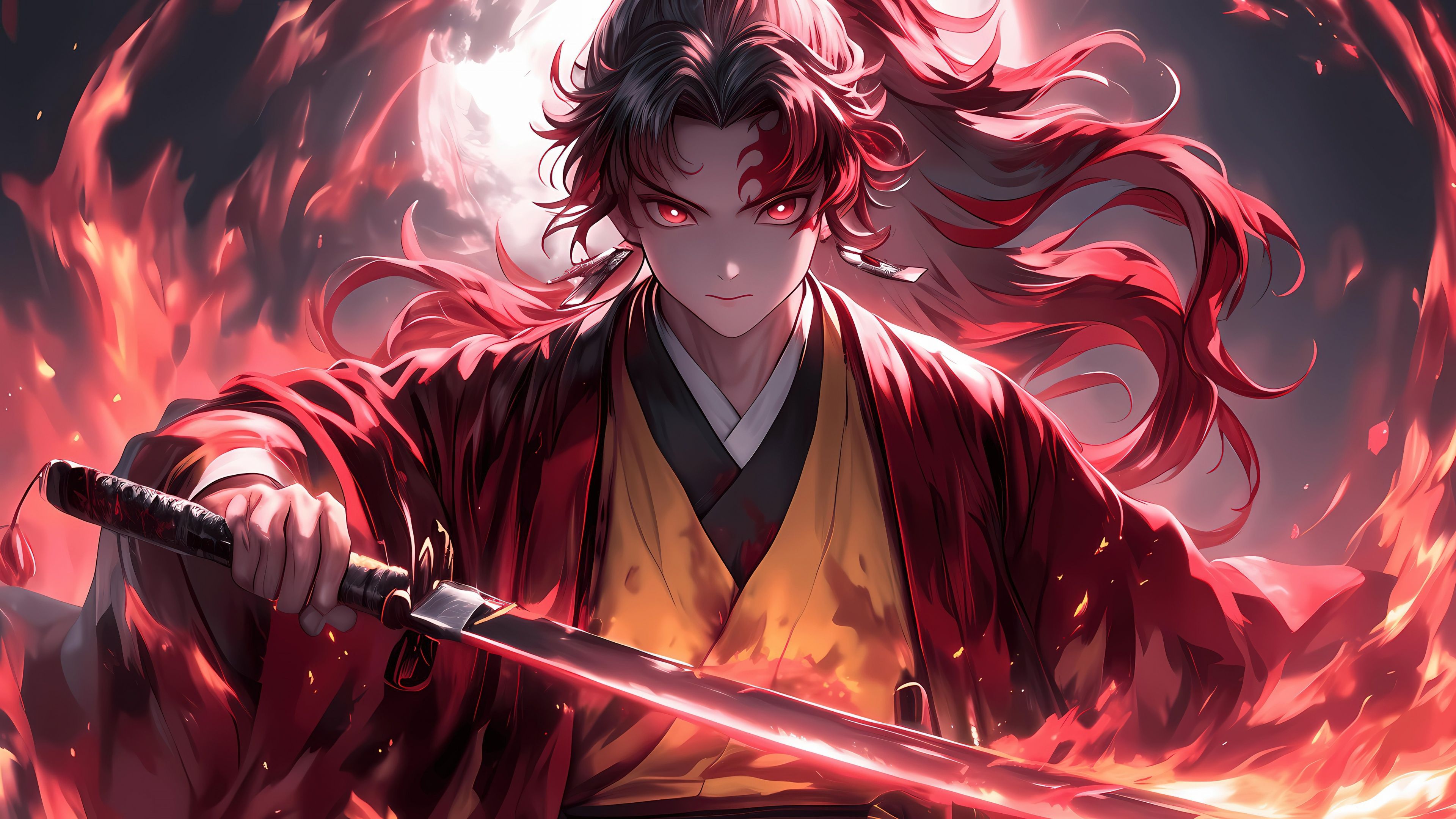 3840x2160 Demon Slayer: Kimetsu no Yaiba Wallpaper 4K, Yoriichi Tsugikuni, 5K