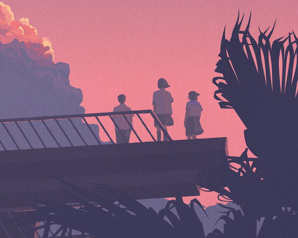 1000x800 Jiro Miyata Illustration of gone summer [Summer is over]
