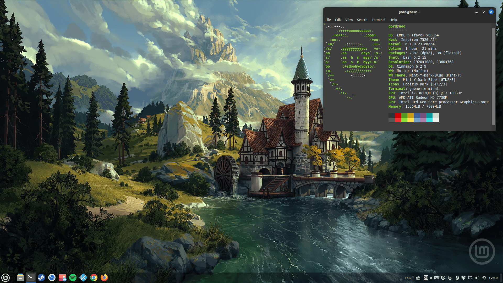 1920x1080 Linux Mint 22 and LMDE 6 Desktops