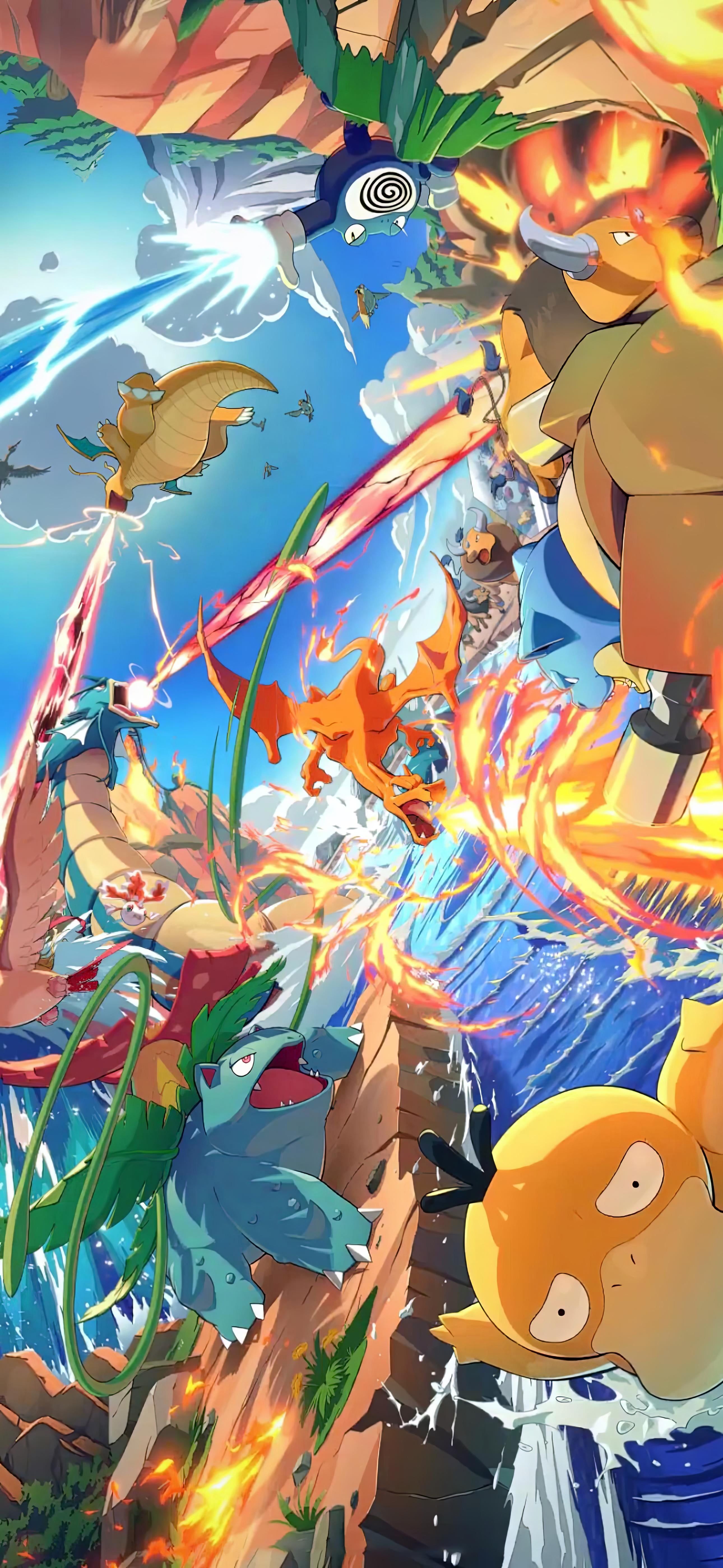 2580x5592 Upscaled Immersive Charizard EX (for wallpaper)