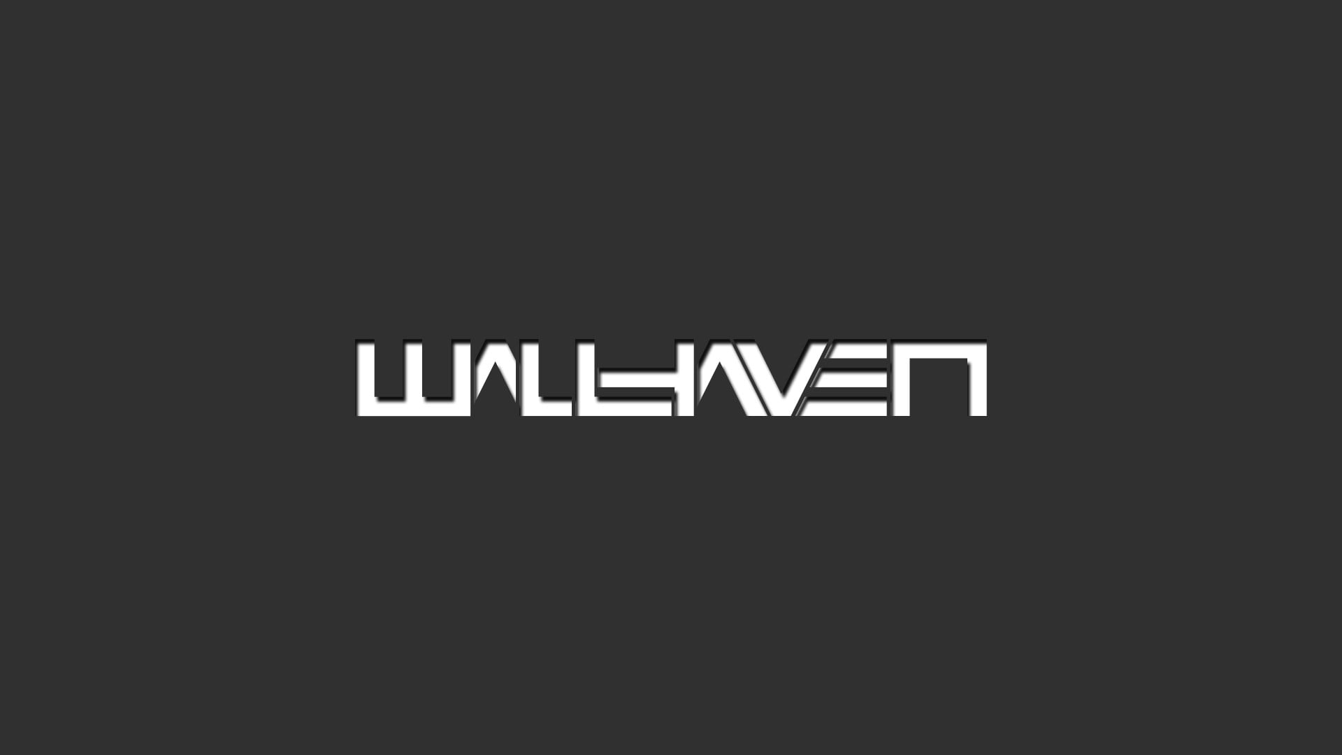 1920x1080 White brand logo, wallhaven, fan art, simple background, gray HD wallpaper
