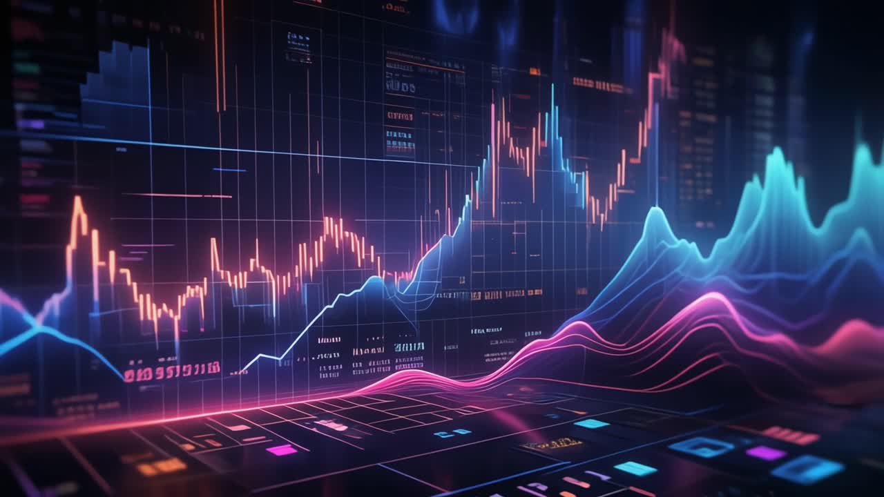 1280x720 Forex trading background with chart