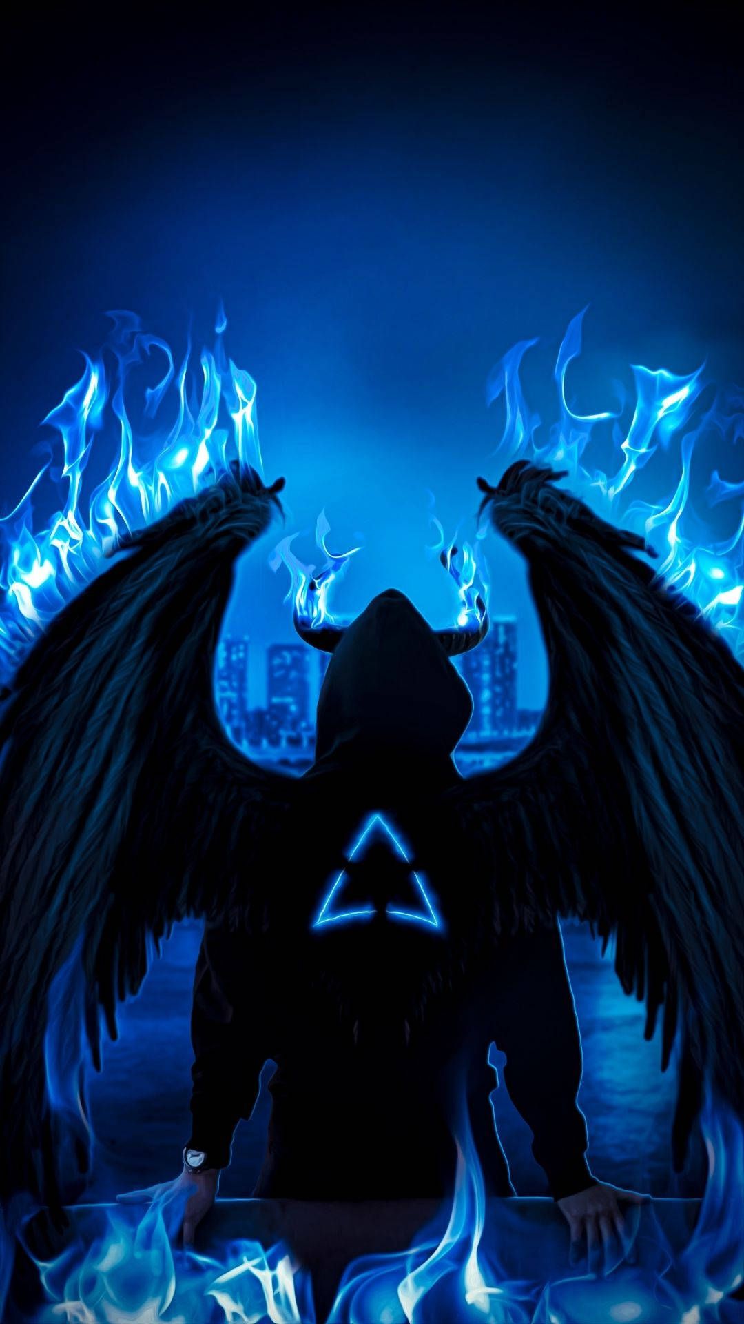 1080x1920 Devil Neon Wallpaper