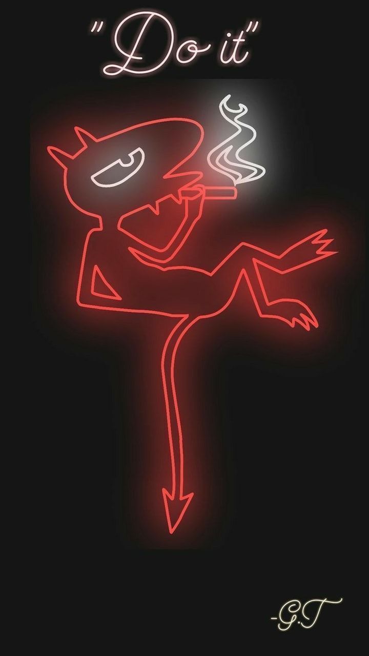 720x1280 Neon Devil Wallpaper
