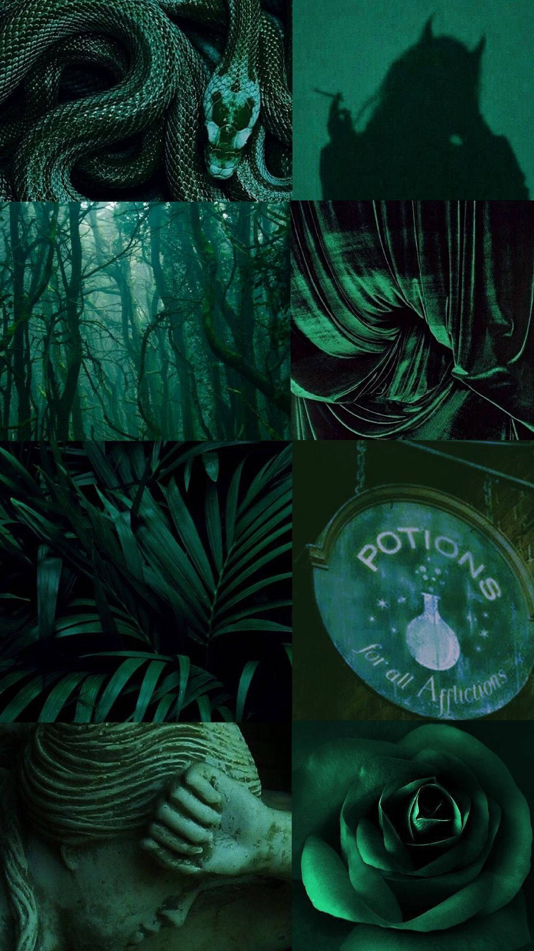 1088x1936 Download Devil Woman Silhouette Neon Green Aesthetic Wallpaper