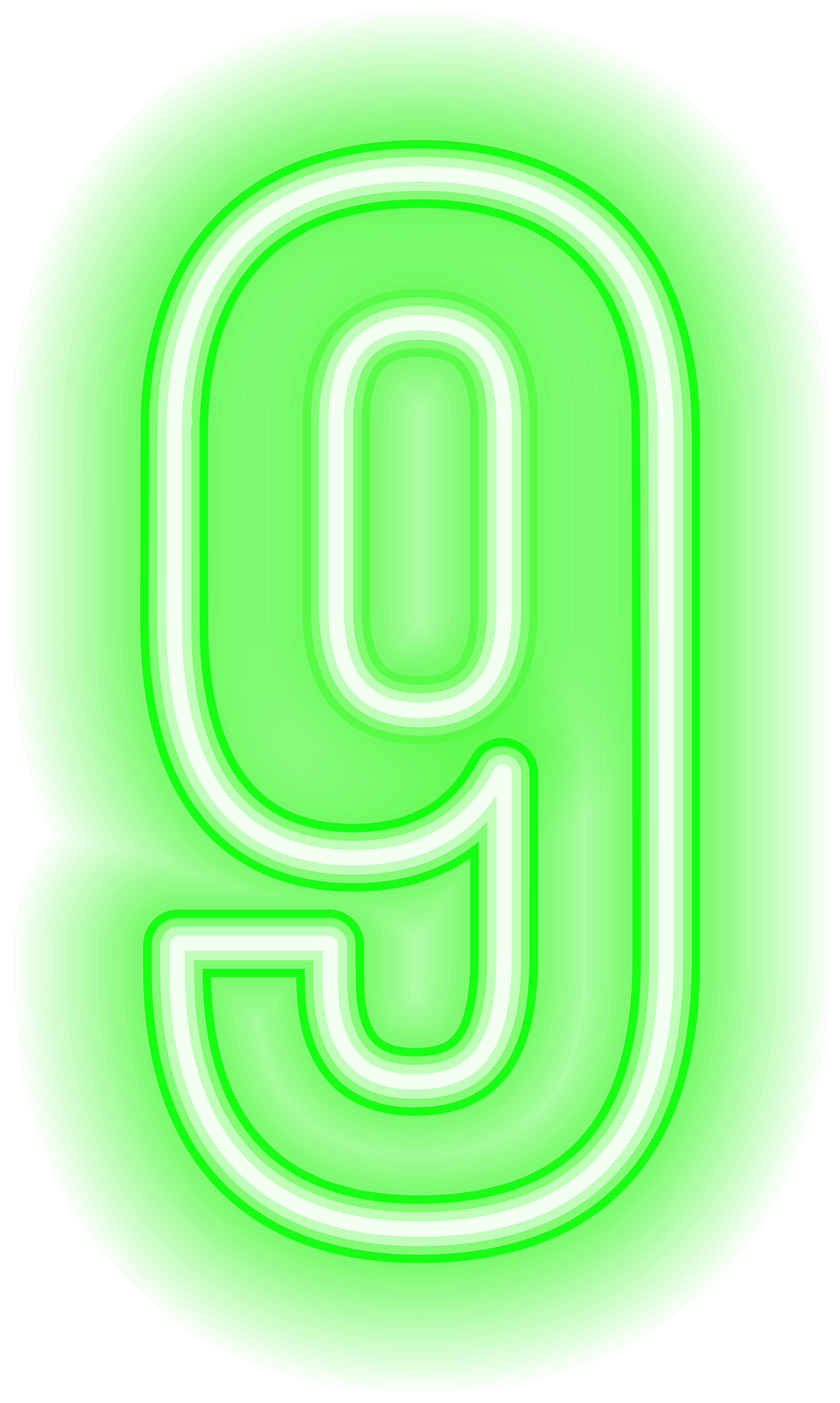3594x6000 Nine Green Neon PNG Clipart​-Quality Free Image and Transparent PNG Clipart