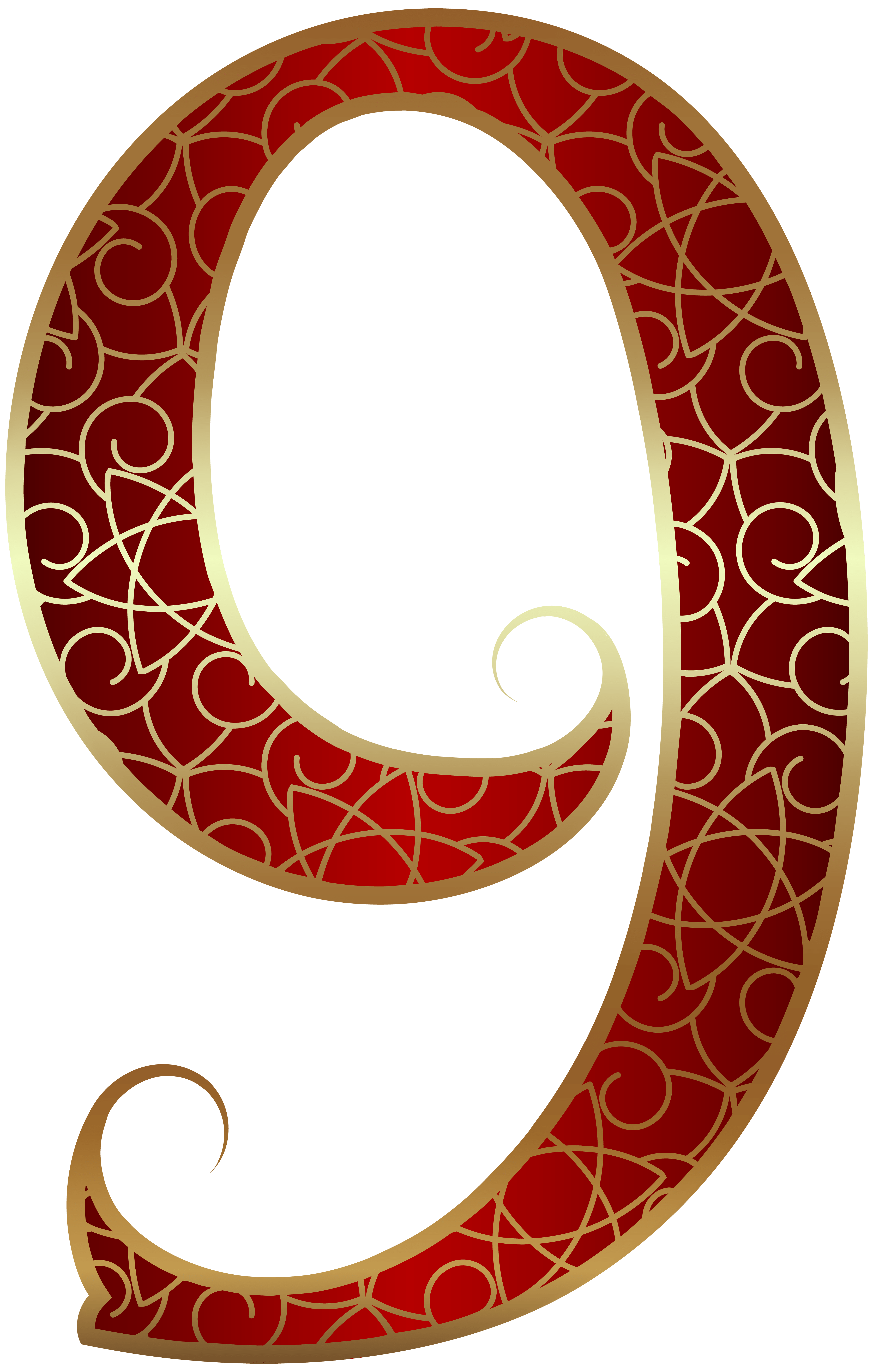 5093x8000 Gold Red Number Nine PNG Clip Art Image​-Quality Free Image and Transparent PNG Clipart
