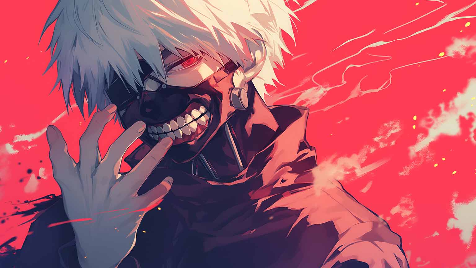 1536x864 Free Tokyo Ghoul Ken Kaneki Half Kakuja Desktop Wallpaper