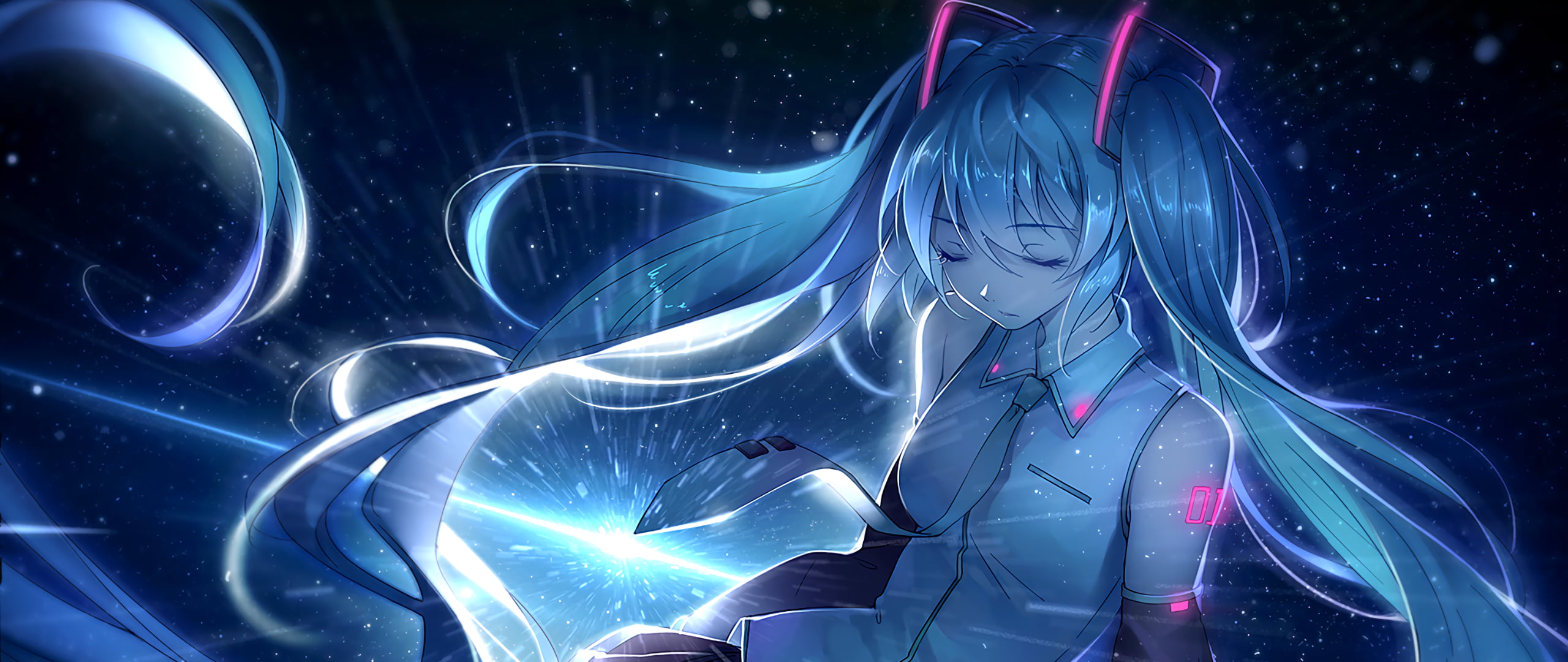 2560x1080 Hatsune Miku HD wallpaper