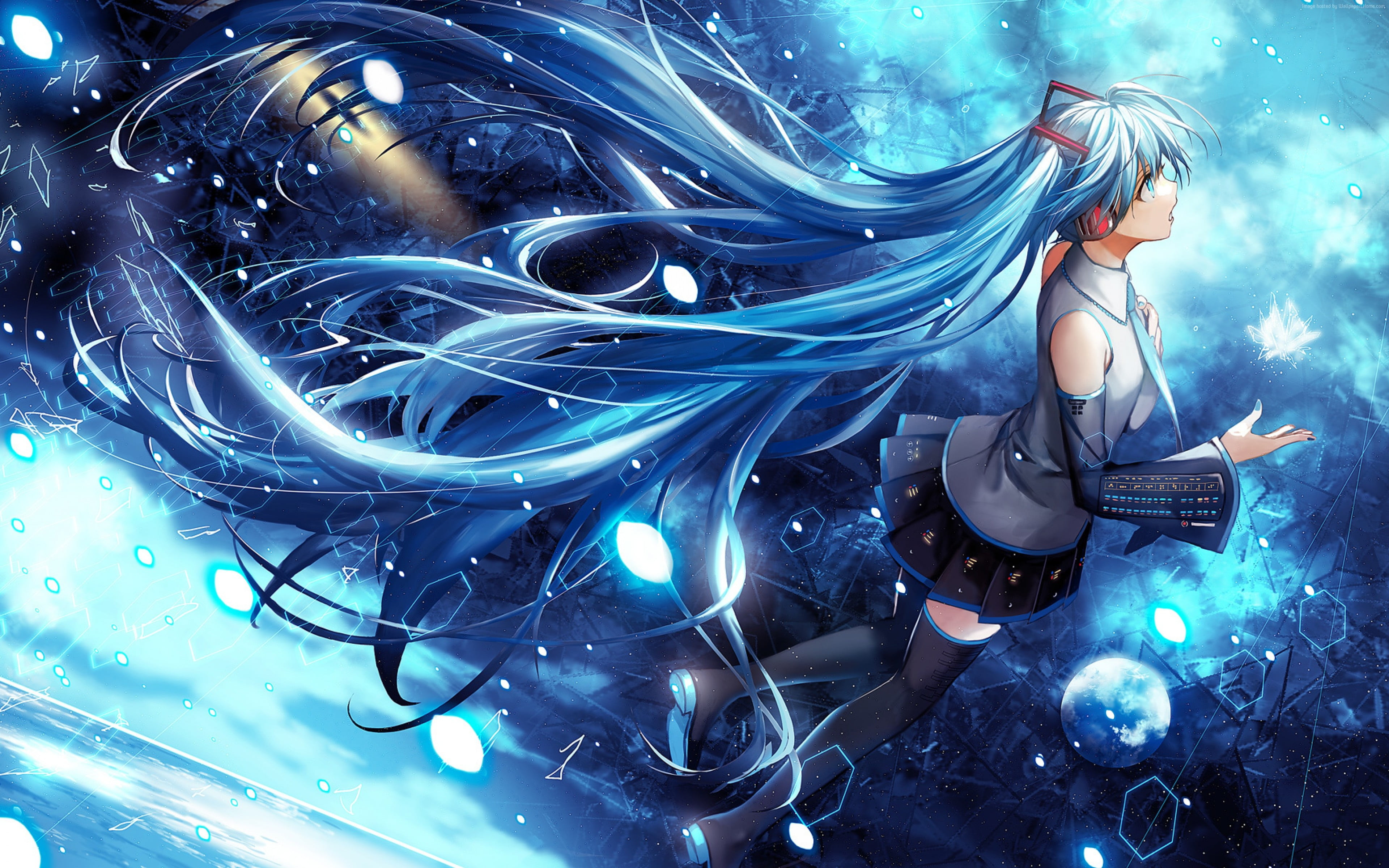 3840x2400 Hatsune Miku illustration HD wallpaper