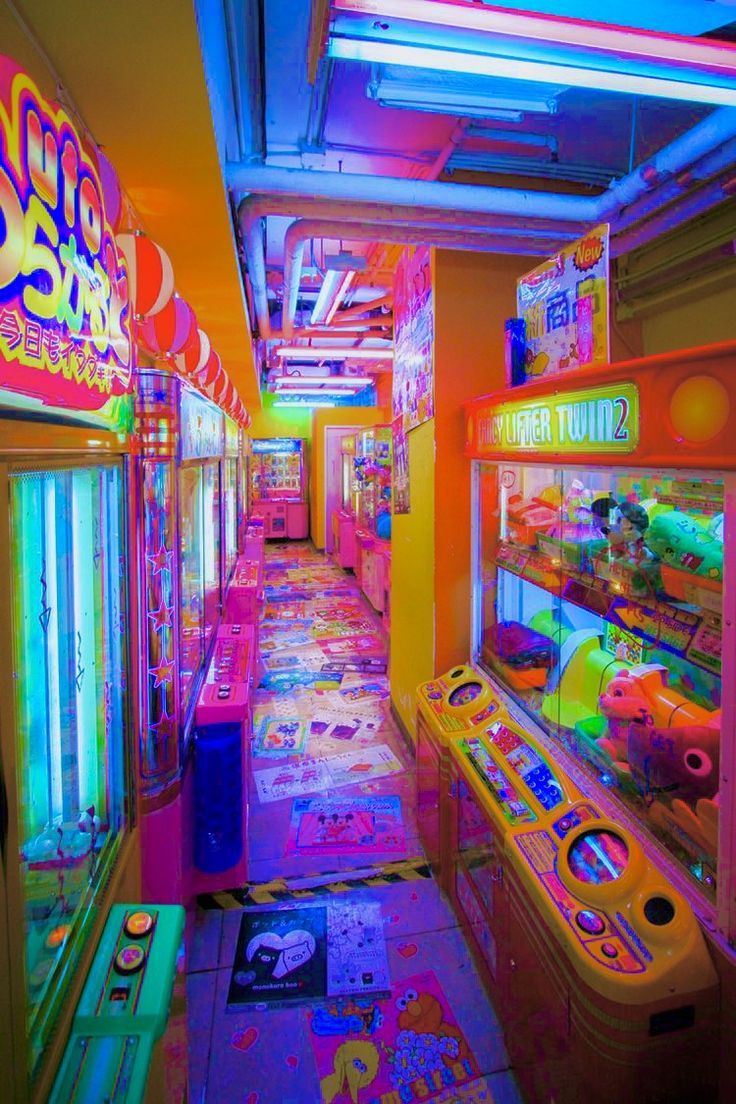 736x1104 Arcade core aesthetic. Dreamcore arcade, Arcade moodboard, Amusement park