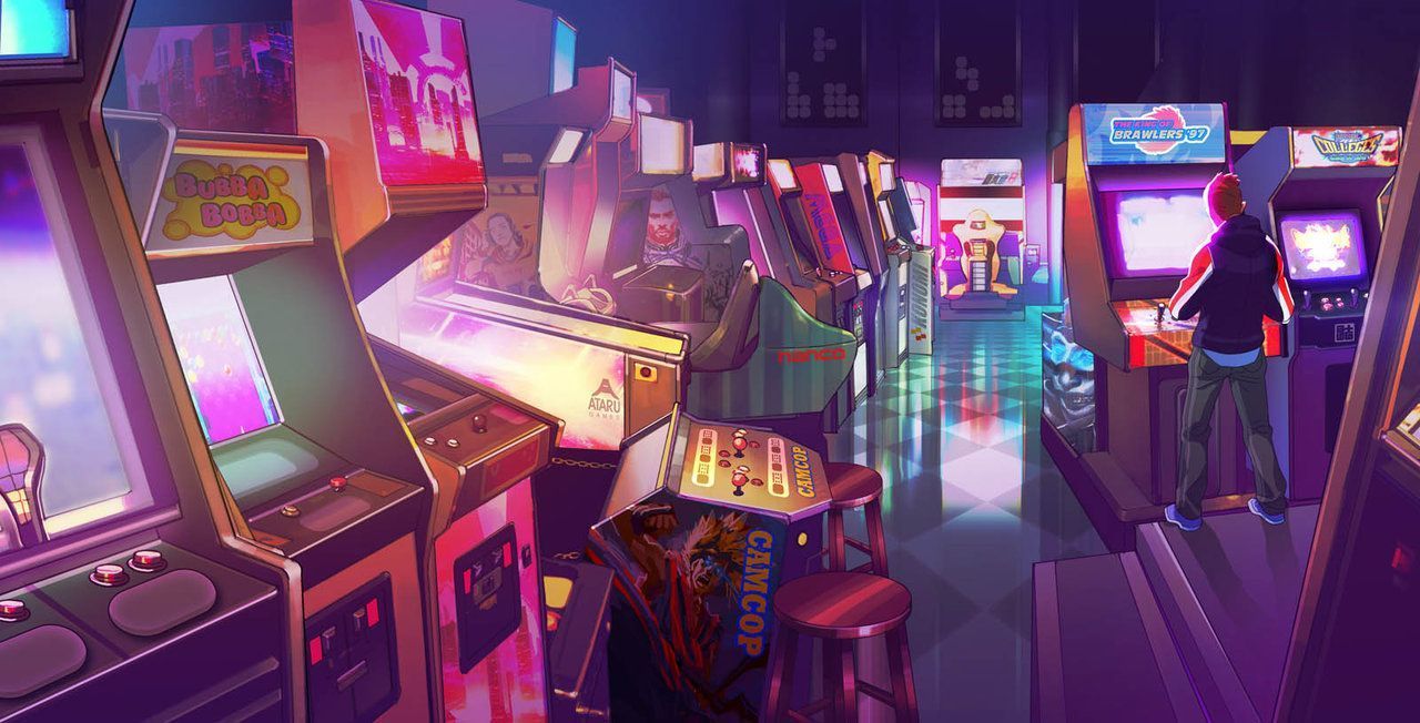 1280x652 Anime Arcade Aesthetic Wallpaper