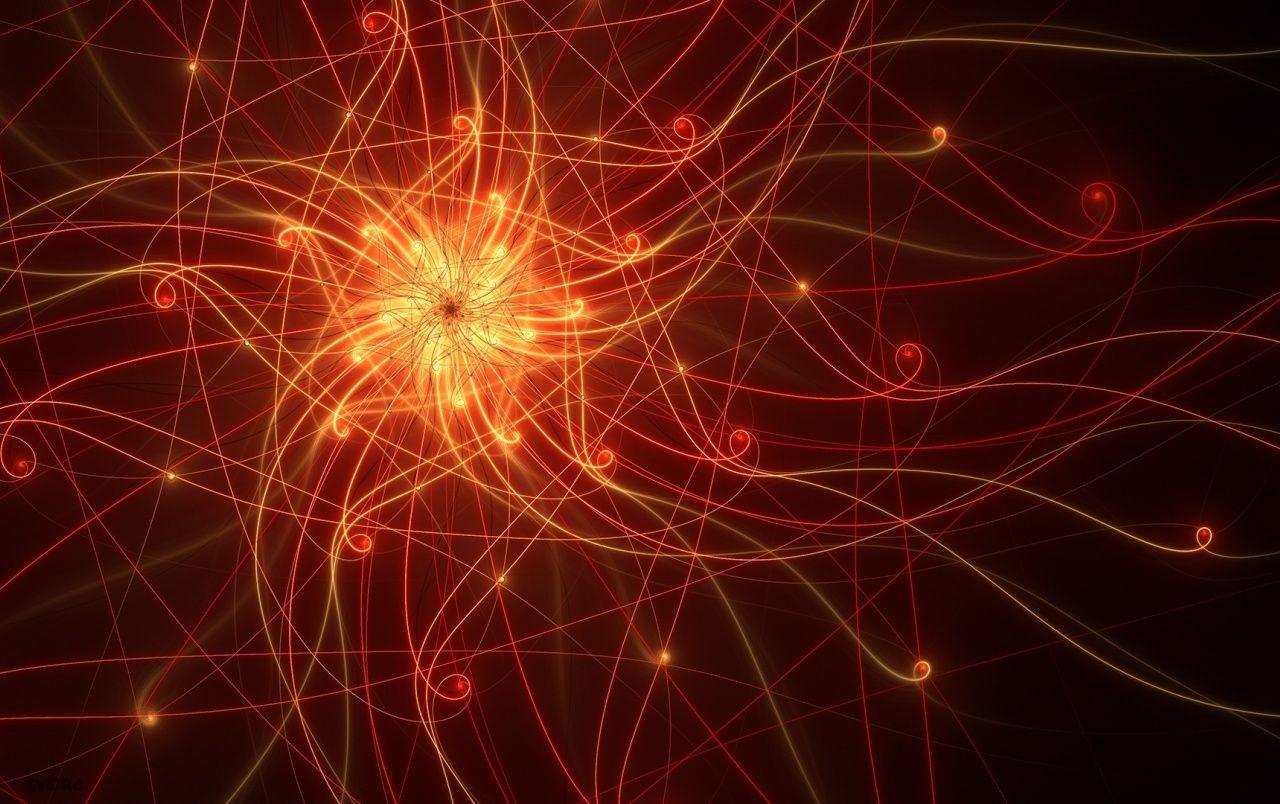 1280x804 Red Star Lightning Abstract Wallpaper .