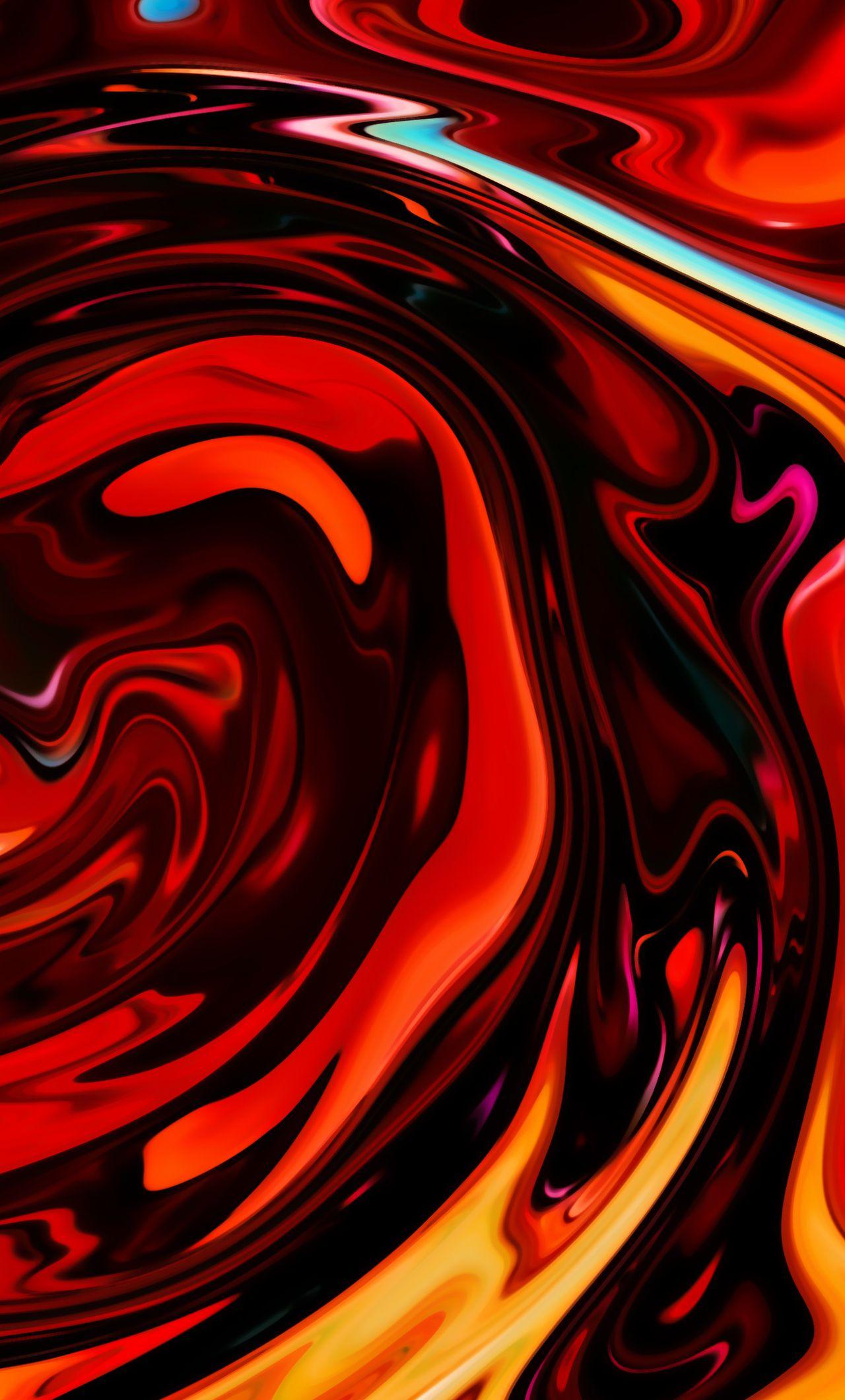 1280x2120 Red Swirl Float Abstract 4k .