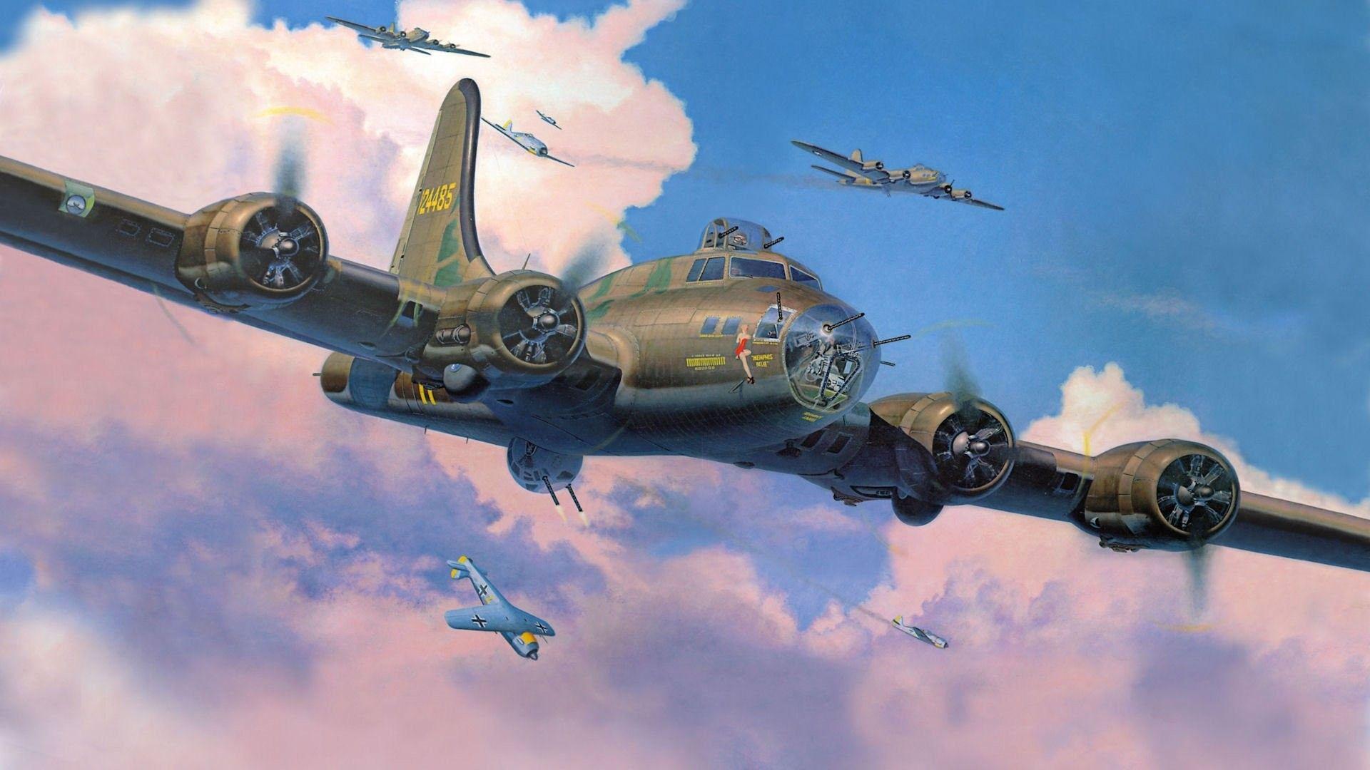 1920x1080 Boeing B 17 Flying Fortress Flying .