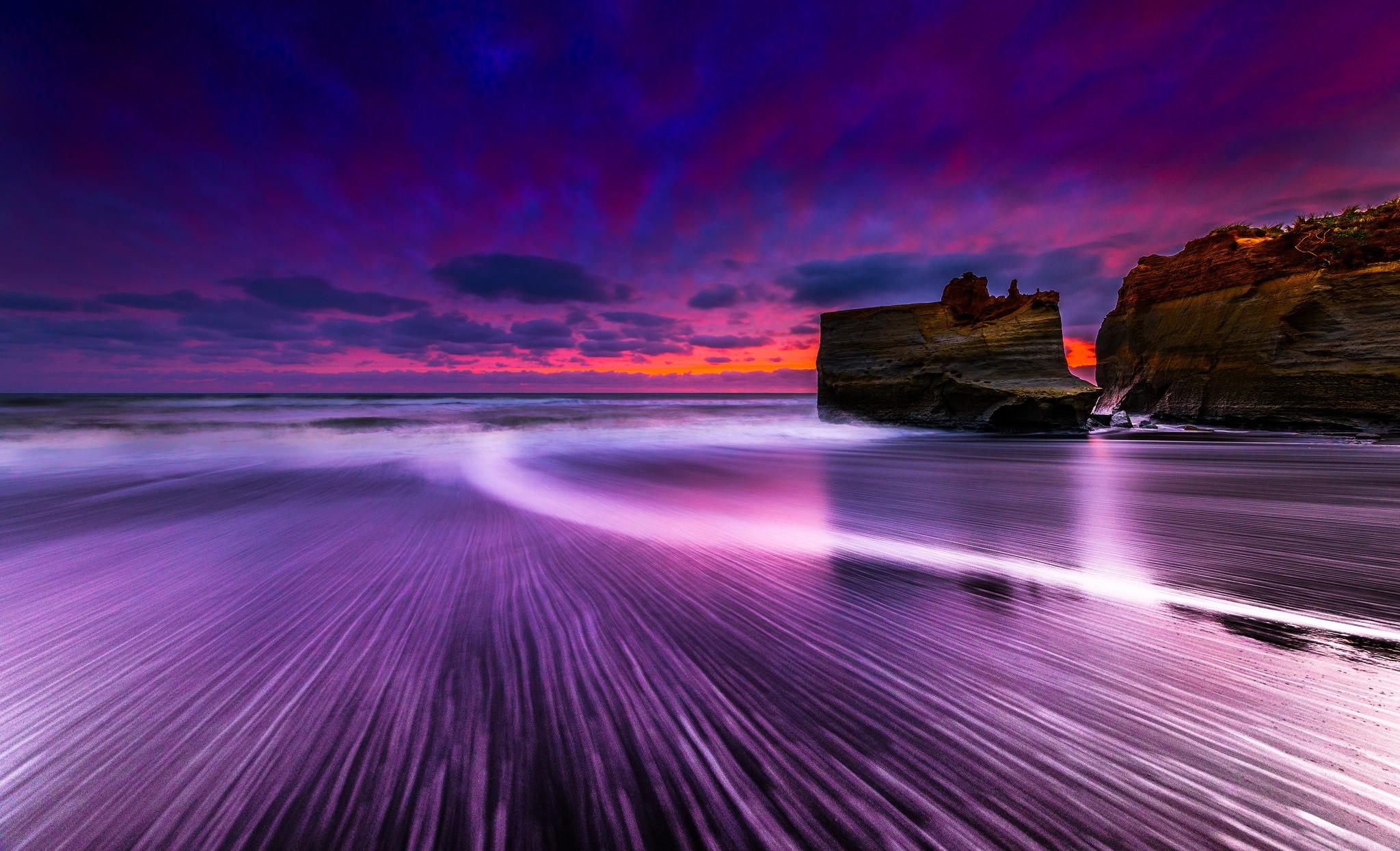 Purple Beach Sunset Desktop Wallpapers - Top Free Purple Beach Sunset