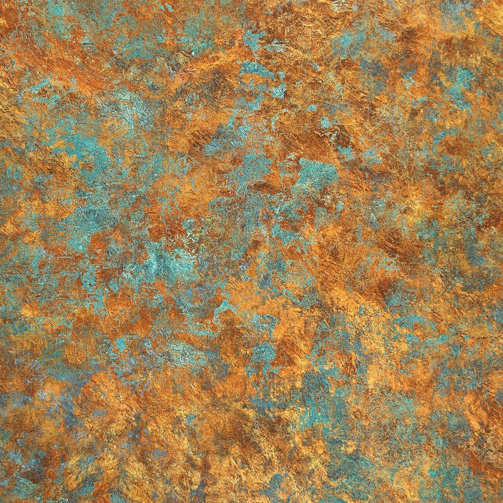 1000x1000 Abstract Crackle Wallpaper in Bronze and Blue from the Precious Elemen
