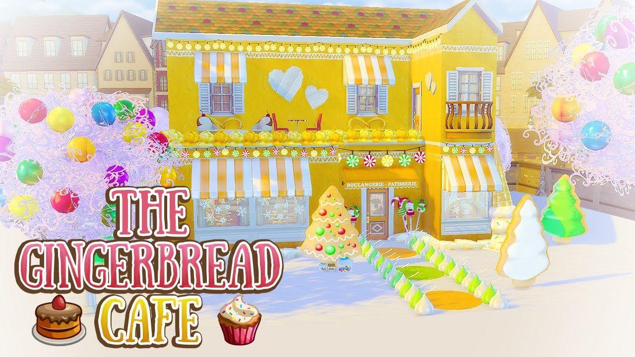 1280x720 Sims 4: Gingerbread Cafe. CC