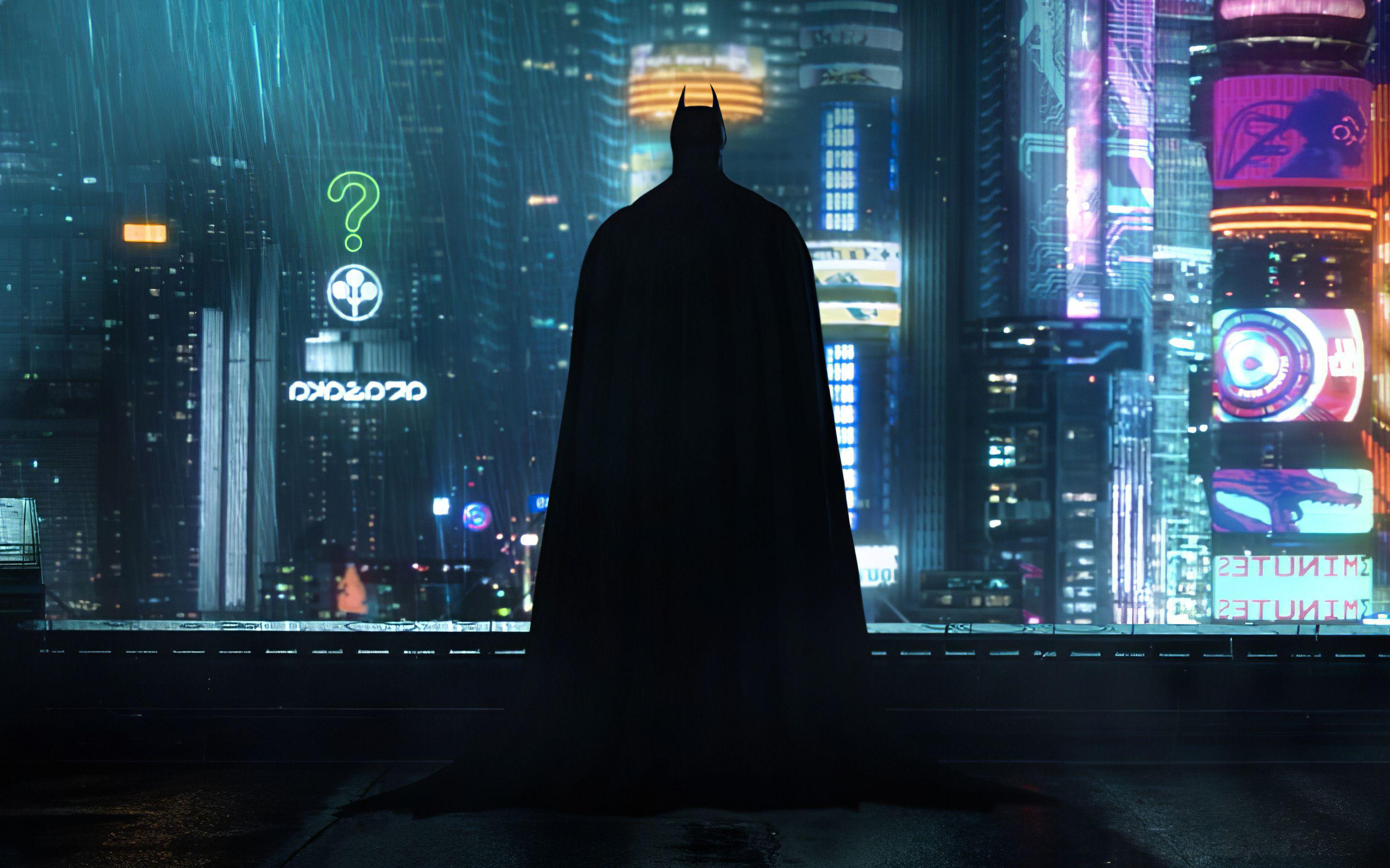 2880x1800 Neon Gotham Batman 4k Macbook .