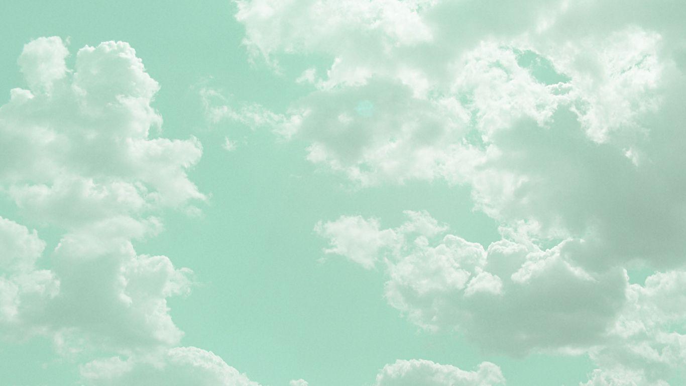 1366x768 Free download Mint Green Aesthetic .
