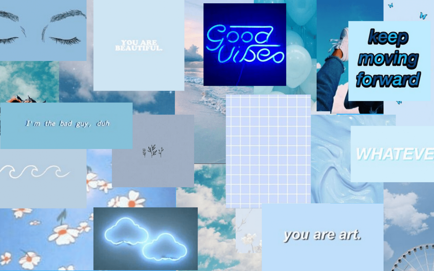 1680x1050 Blue Aesthetic Wallpaper for Laptop .