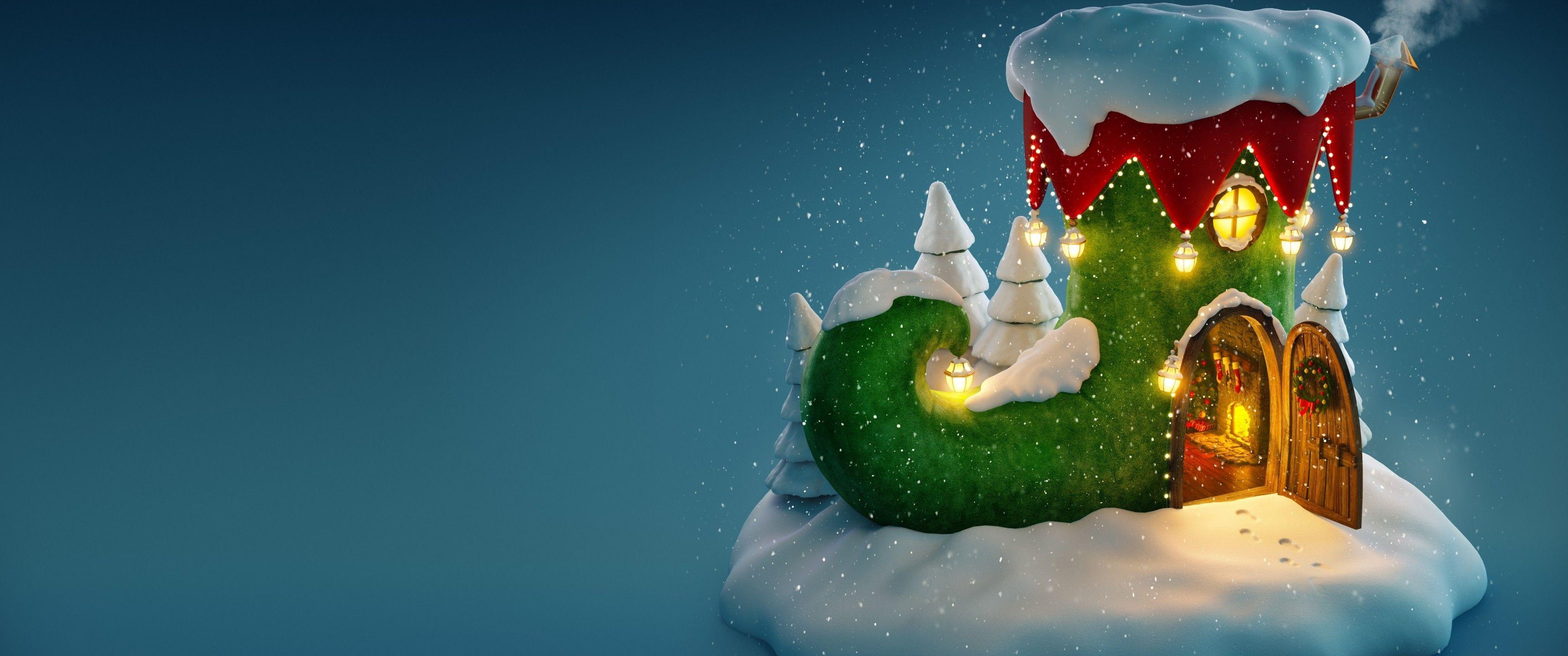 3440x1440 Christmas Wallpaper .