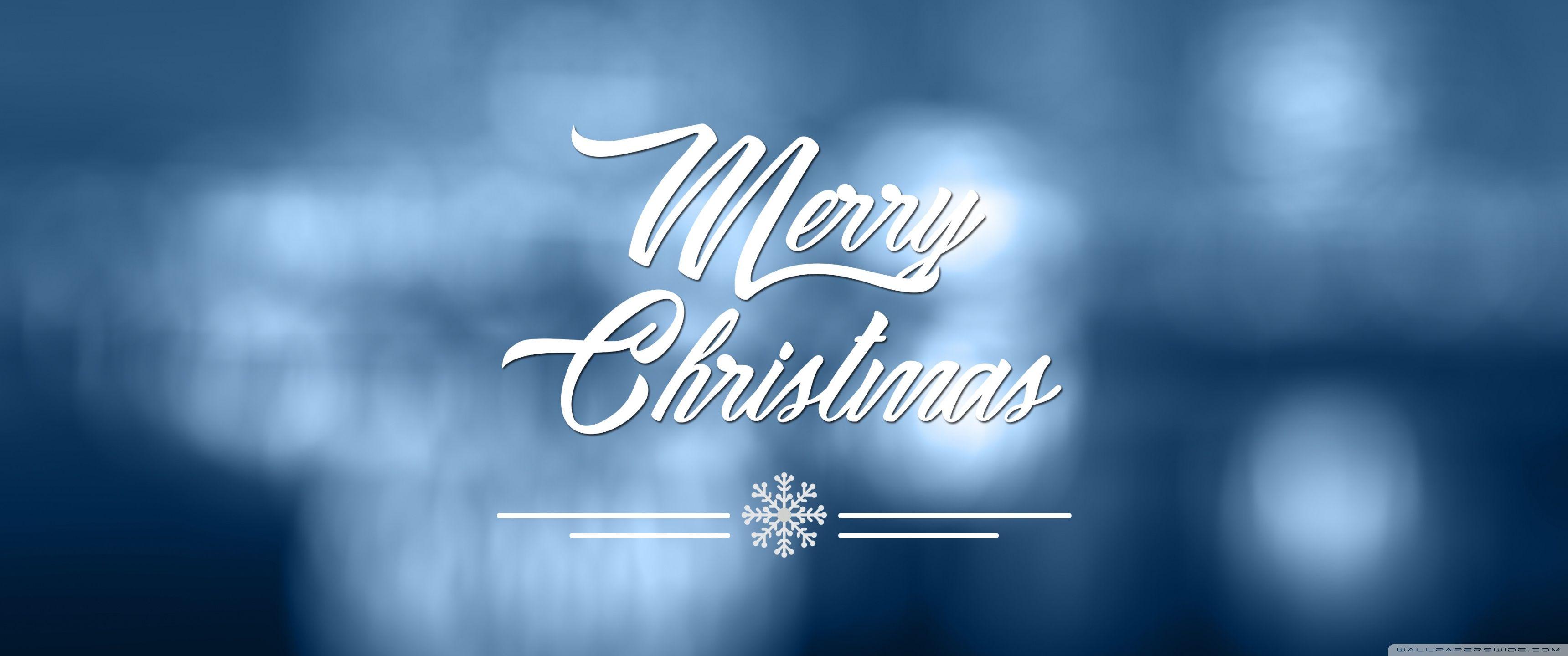 3440x1440 Christmas Blue Ultra HD Desktop .