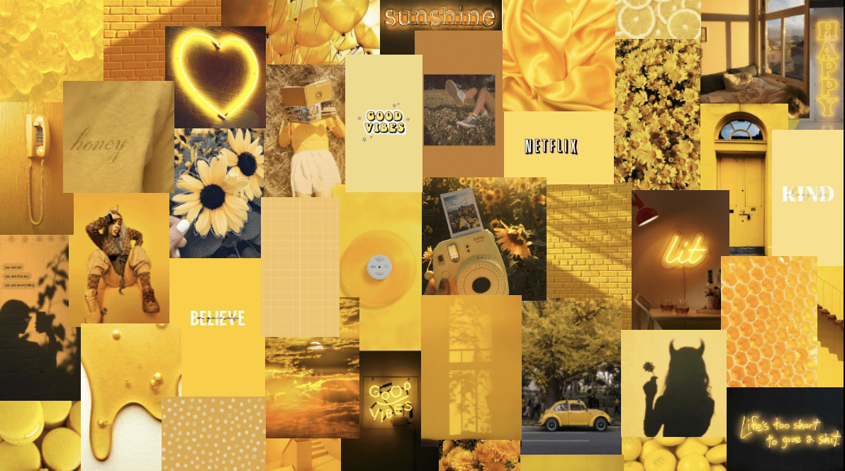 Yellow Collage Desktop Wallpapers - Top Free Yellow Collage Desktop ...