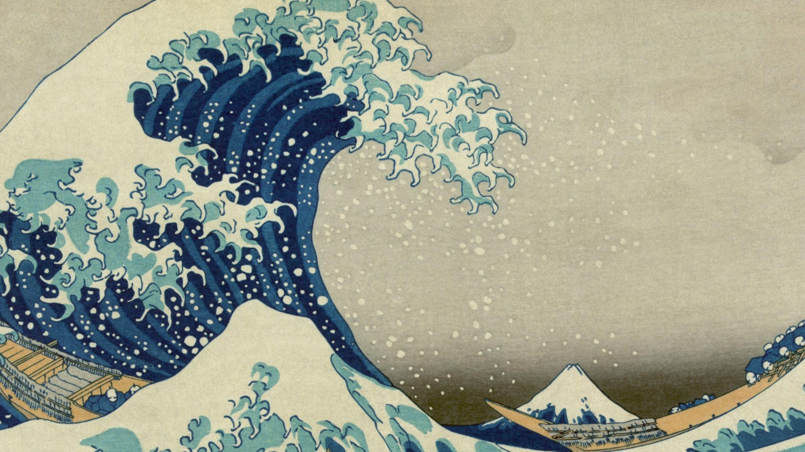 2560x1440 Great Wave Off Kanagawa Wallpaper .