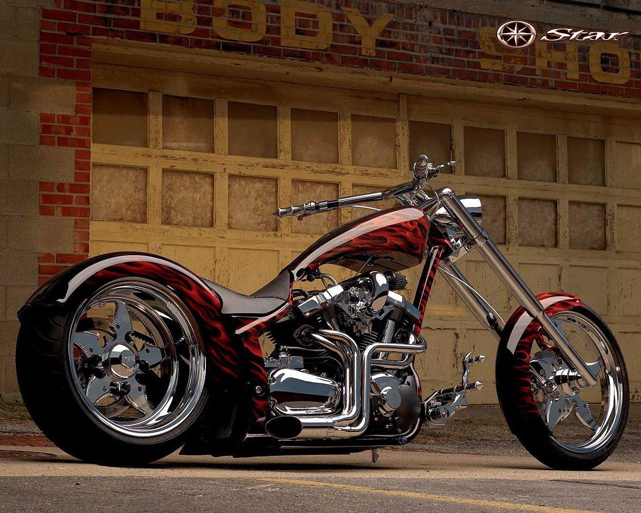 1280x1024 Chopper Motorcycle Wallpaper .