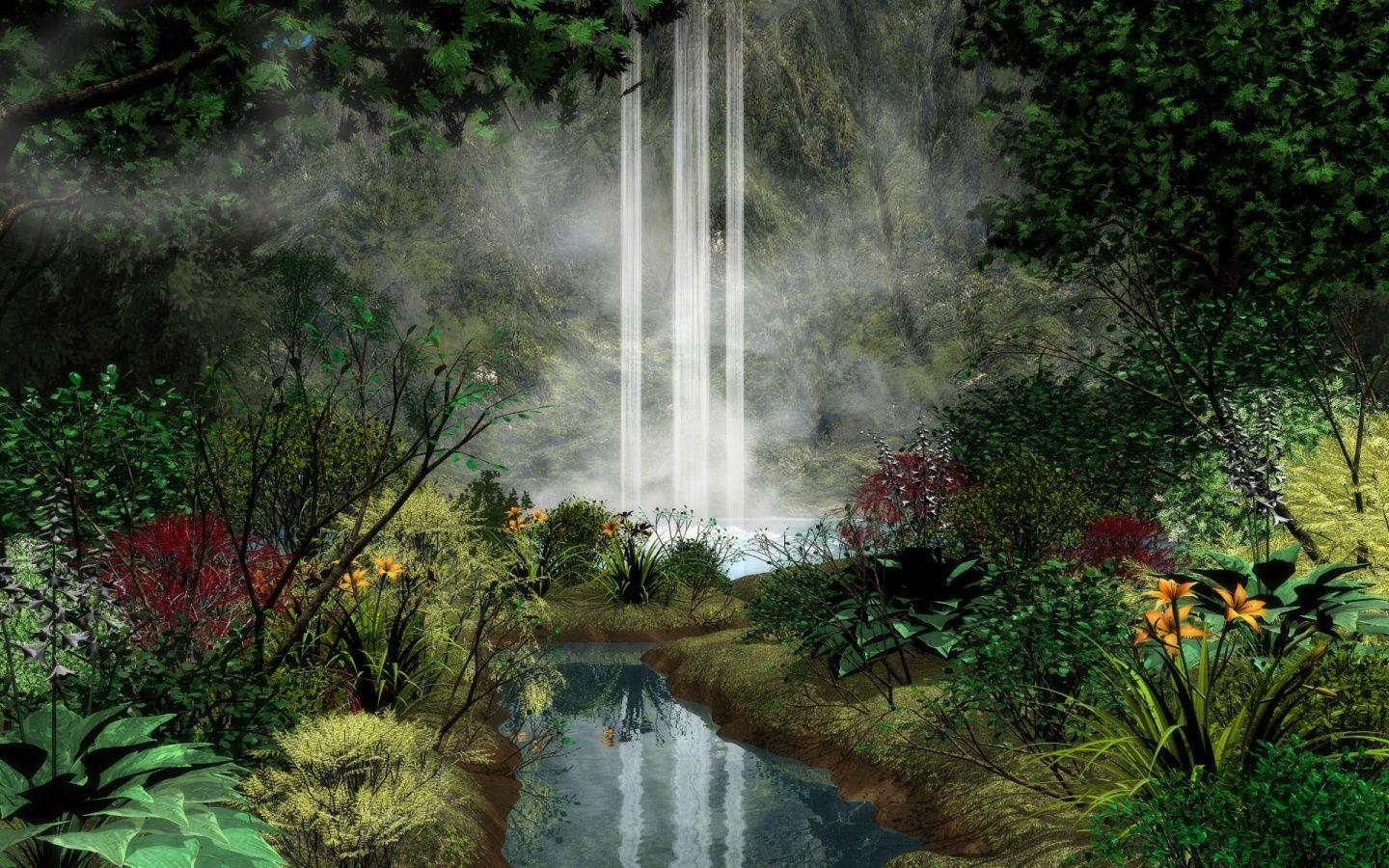 1440x900 River Flower Garden Wallpaper on .wallpaper.dog