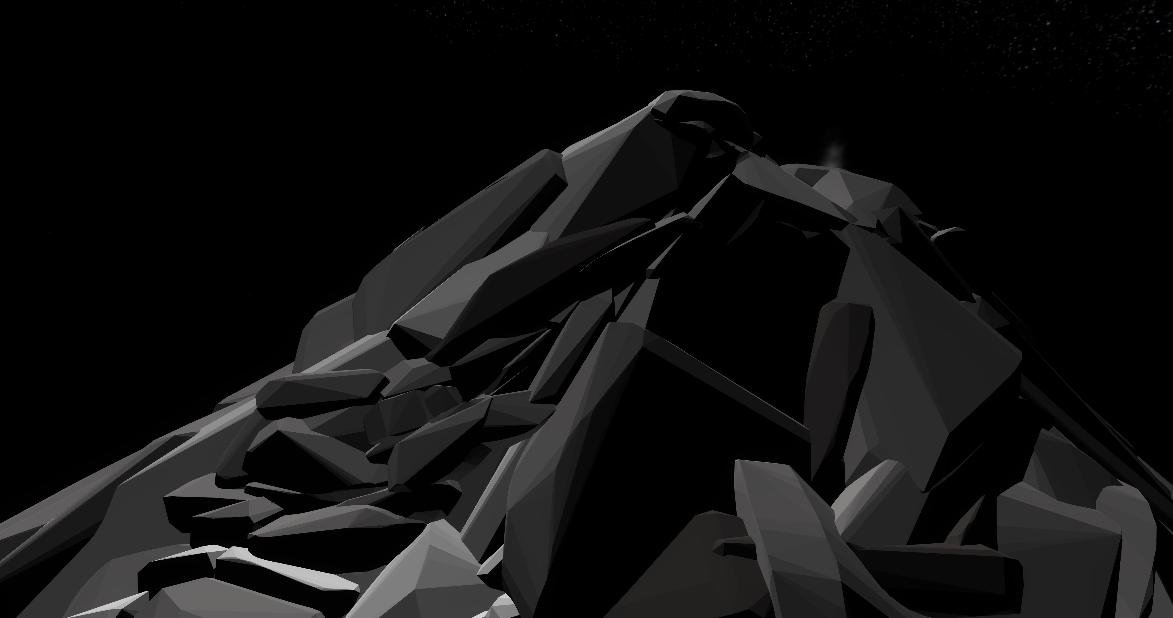 4096x2160 Tilt brush low poly mountain (4096 x 2160)