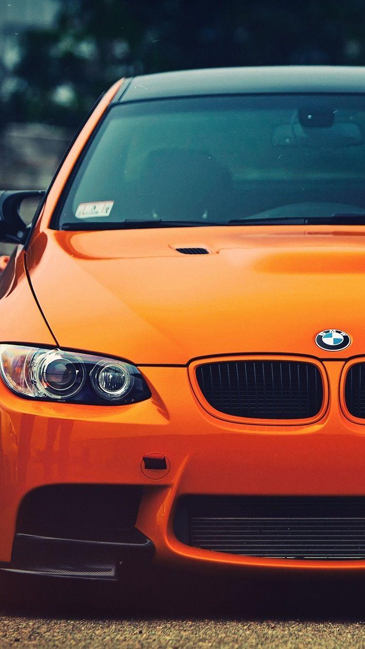 750x1334 iPhone Wallpaper Bmw M3 Orange Car .