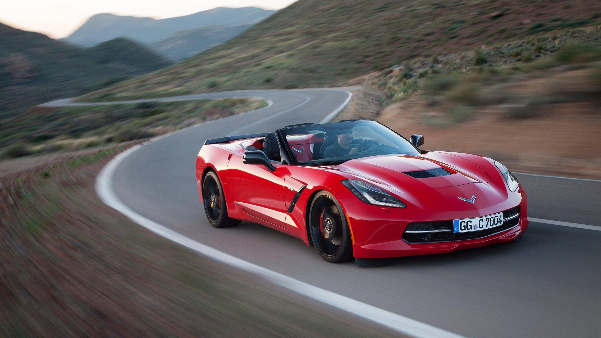 2560x1440 Red Corvette Wallpaper