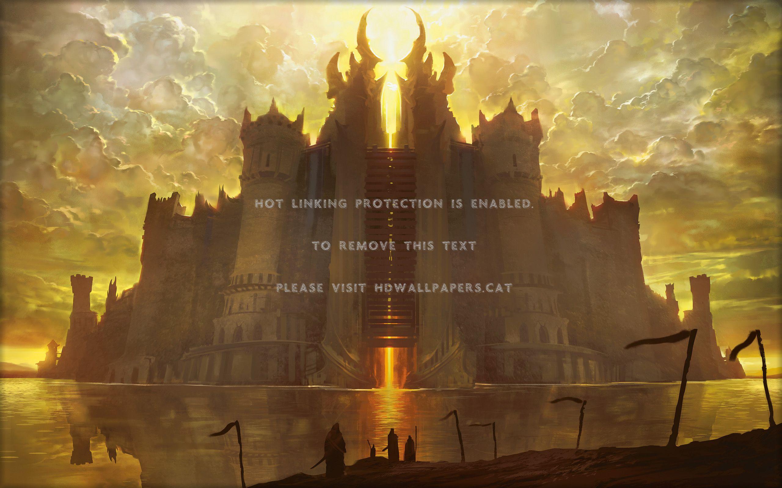 2560x1600 castle water magic the gathering fantasyhdwallpaper.cat