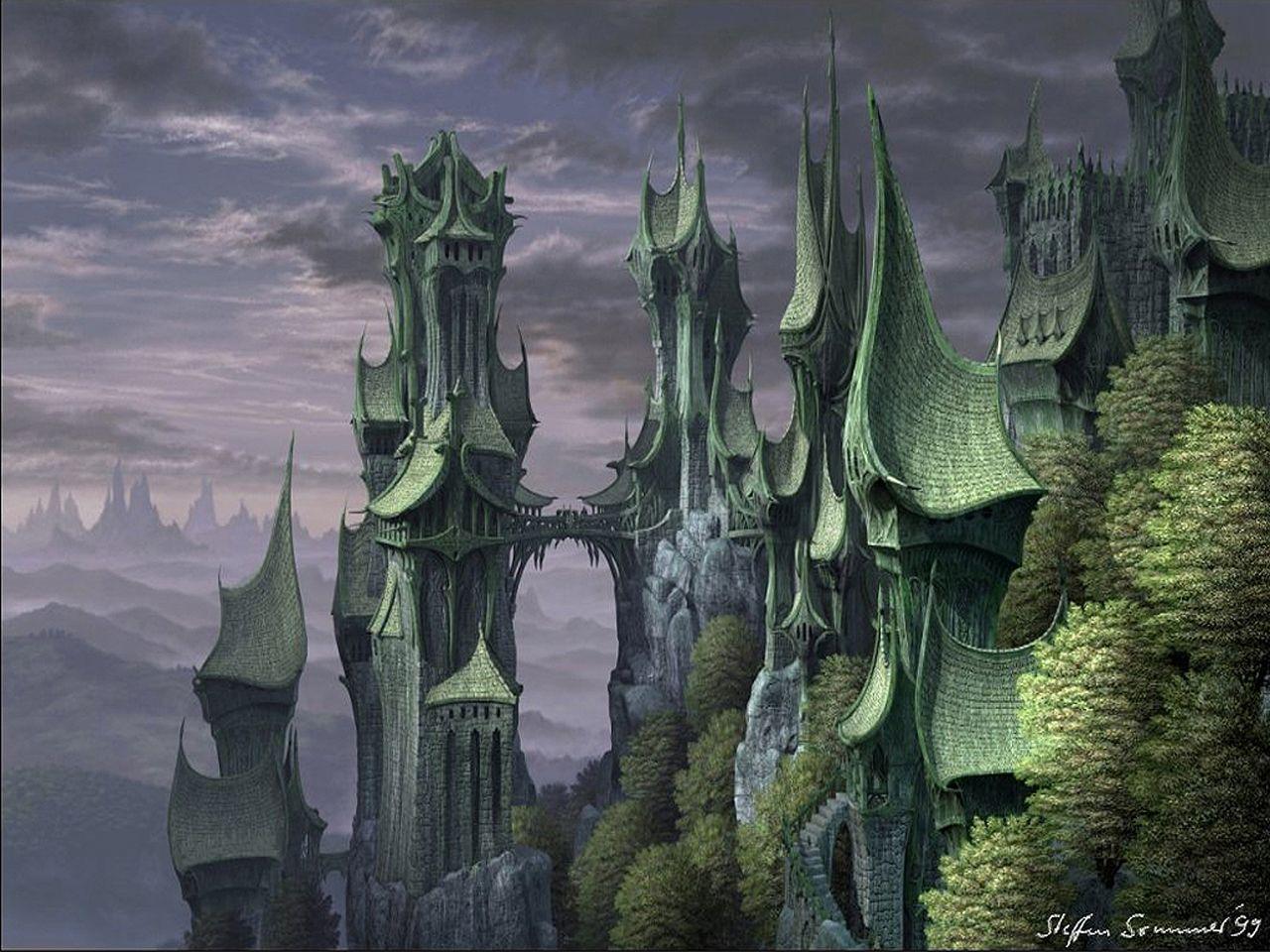 1280x960 Rivendell Castle Art .