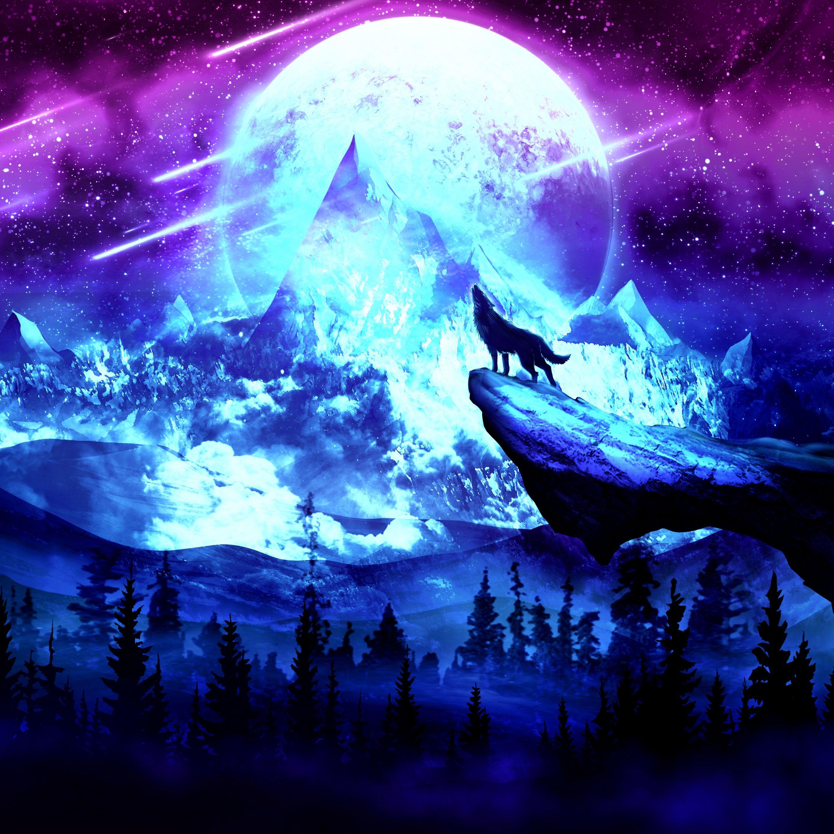 Wolf And Moon Wallpapers Top Free Wolf And Moon Backgrounds Wallpaperaccess