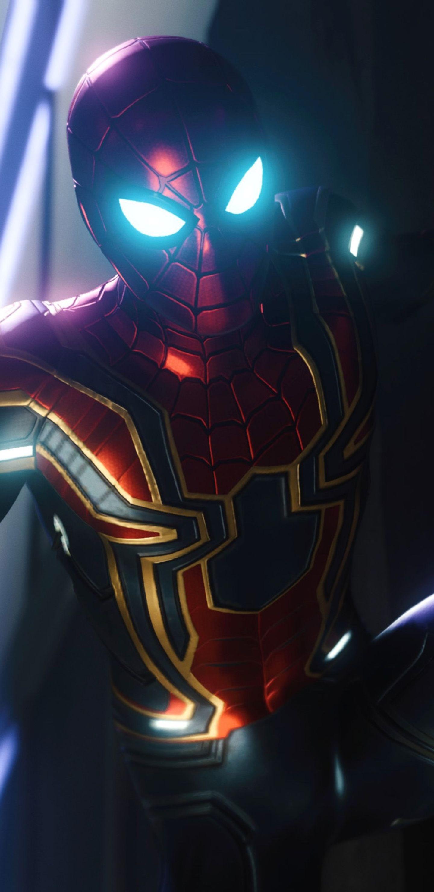 1440x2960 Spiderman PS4 Iron Spider .