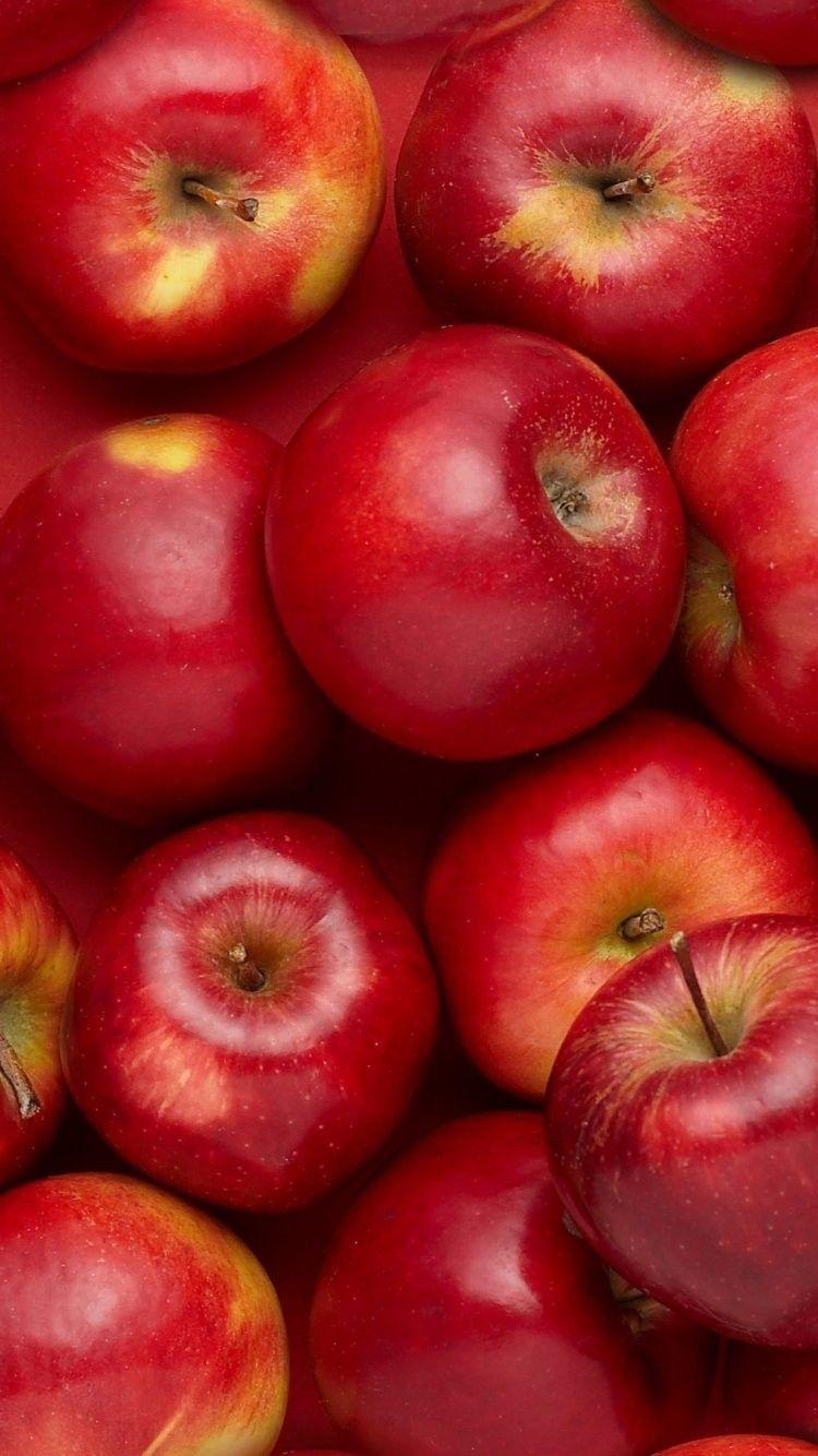 750x1334 Red Apple Wallpaper Group Wallpaper