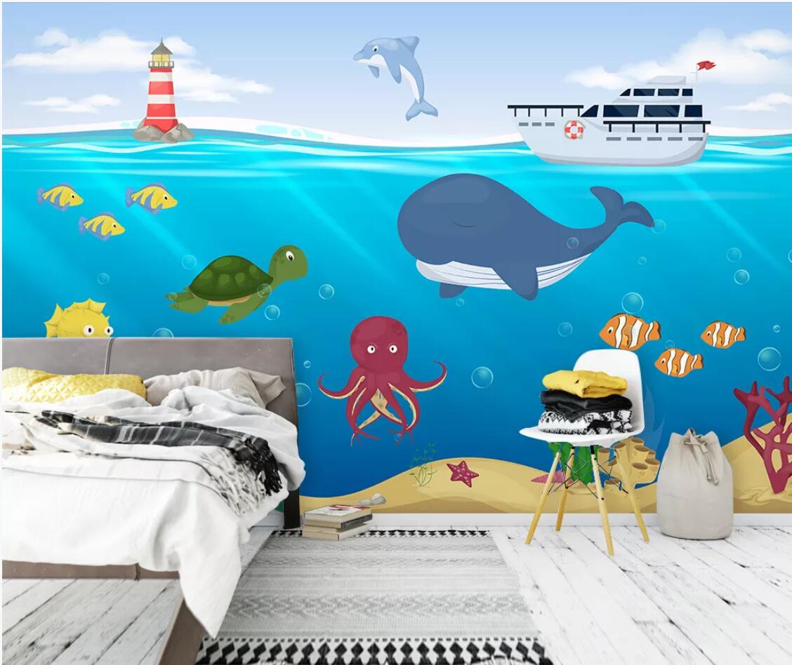 1128x948 Sea World Wall Mural 3D Carton Dolphin .aliexpress.com · In stock
