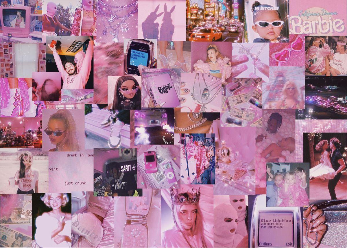 Download Pink Baddie Aesthetic Collage Wallpaper  Wallpaperscom