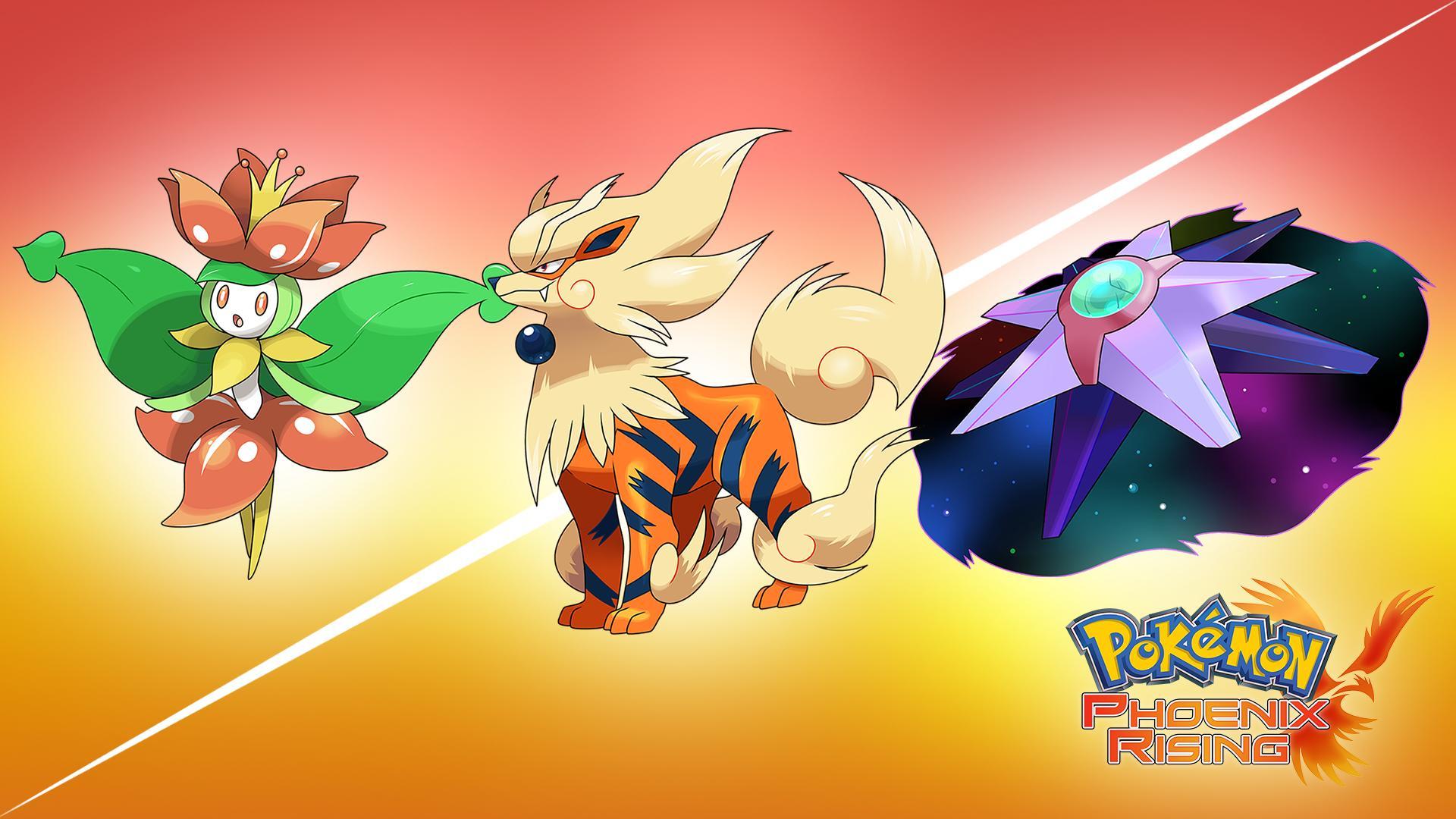 1920x1080 OC] Mega Lilligant, Arcanine & Starmie [x Post /sub