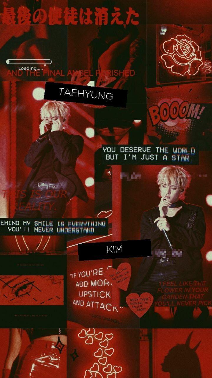 720x1280 BTS Red Aesthetic Wallpaper .